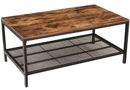 HOOBRO Furniture BF02KF01 Accent Cocktail Coffee Table -Dark Vintage Brown