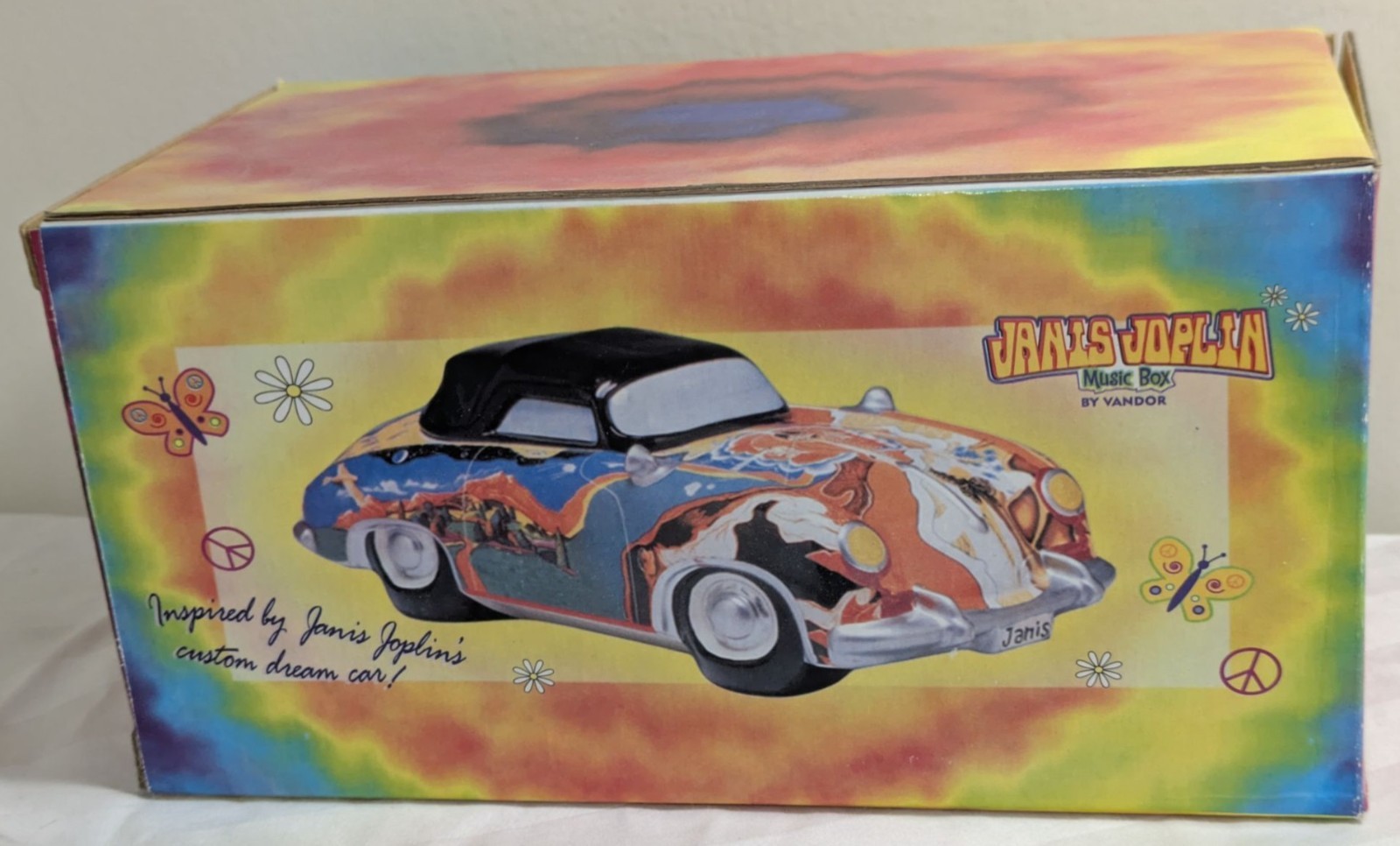 Janis Joplin 1964 356 Porsche Cabriolet Music Box Jar Tune Mercedes Benz Ceramic