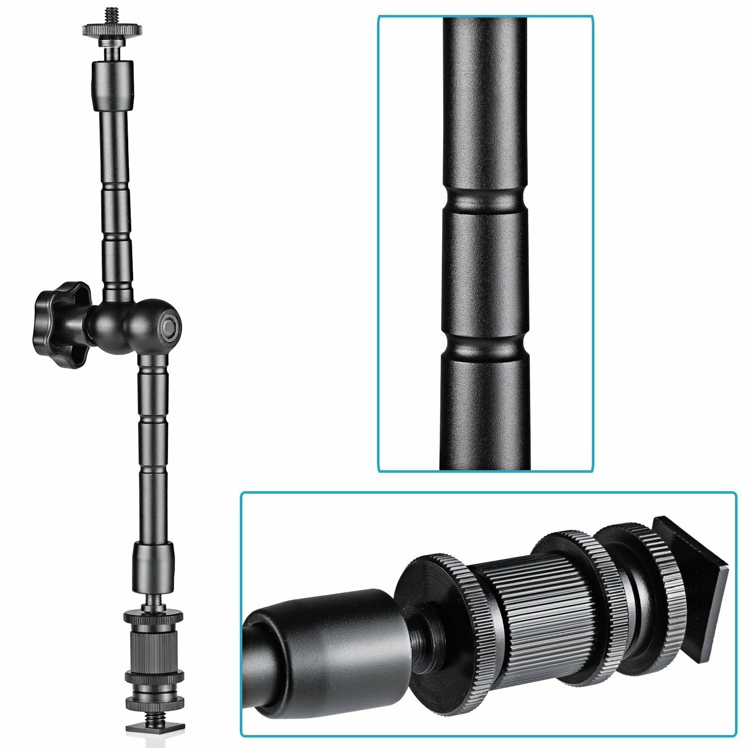 US 11" Articulating Magic Arm + Super Clamp Crab for DSLR Camera LCD Monitor LED