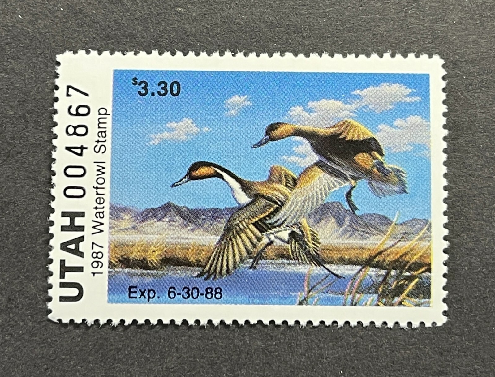 WTDstamps - 1987 UTAH - State Duck Stamp - Lot1 - Mint OG NH