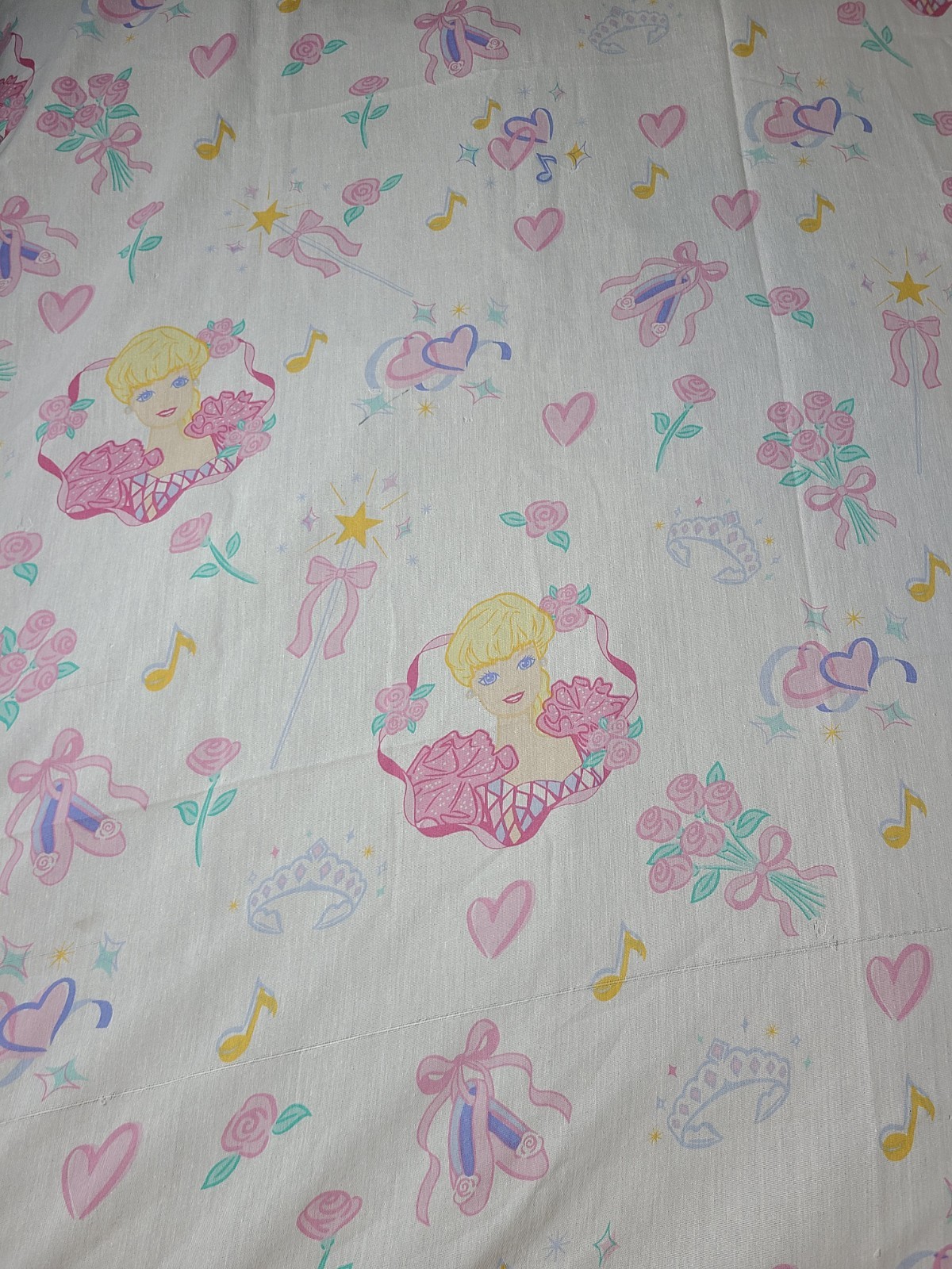 Vintage 4 Piece Barbie Ballerina Twin Bed Sheet Set 1995 Dan River