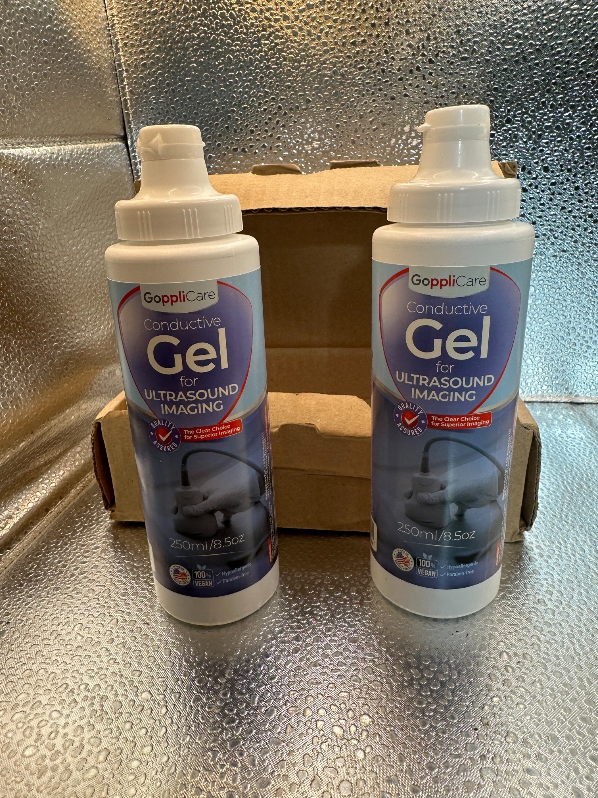 GoppliCare Conductive Cooling Gel for Ultrasound Imaging 250 ml 8.5oz 2 Pack