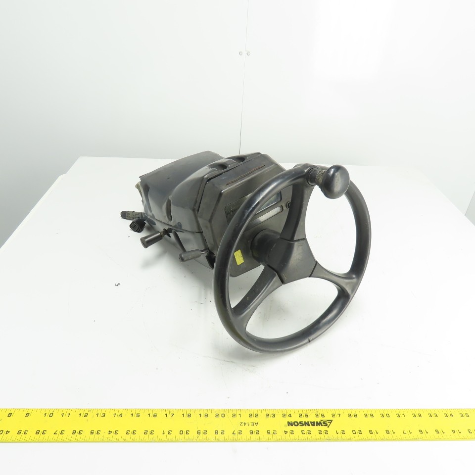 Caterpillar E5000 Forklift Steering Column Assembly W/Steering Wheel and Display