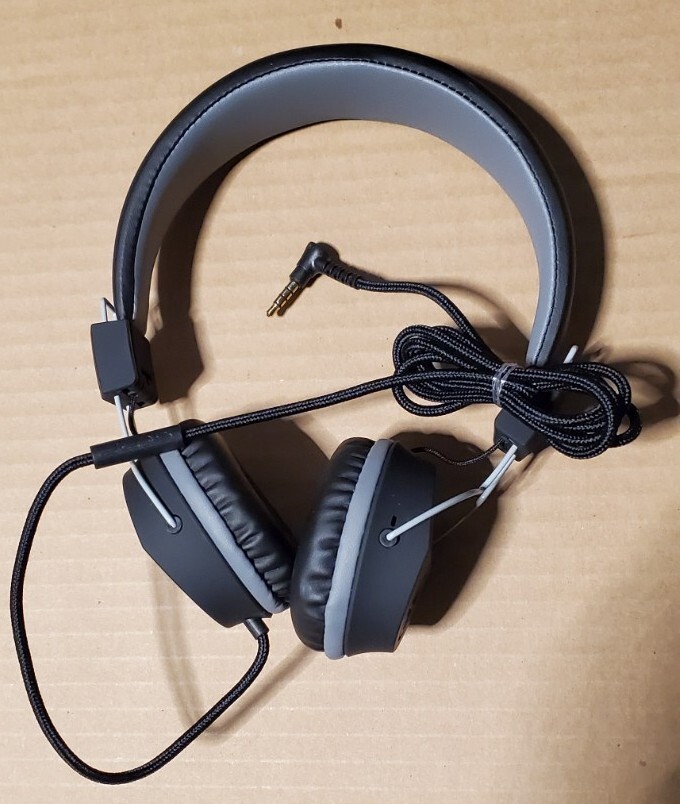 JLAB NEON ON EAR WIRED HEADPHONES BLACK COLOR.