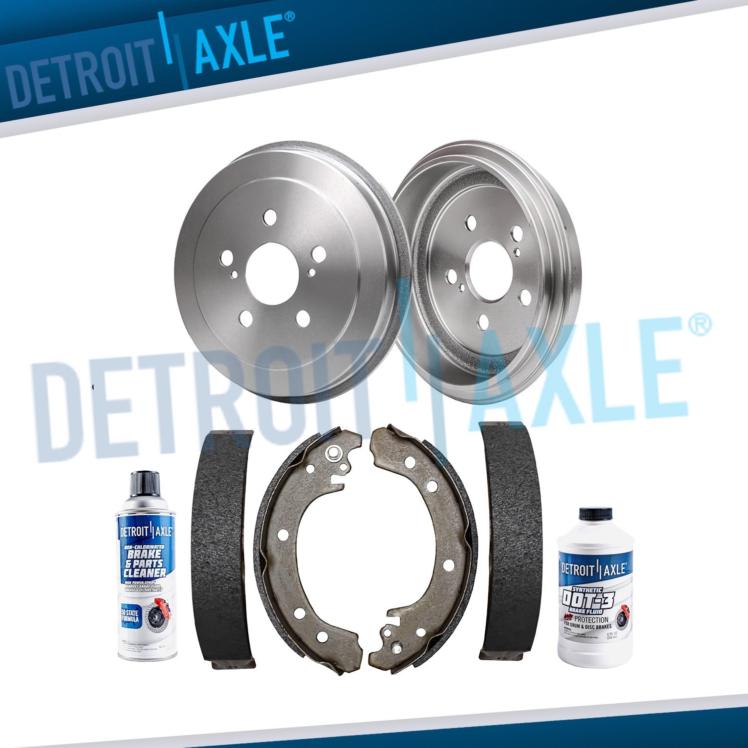 Rear Brake Drums + Brake Shoes for 2002 2003 2004 2005 - 2008 Toyota Corolla USA
