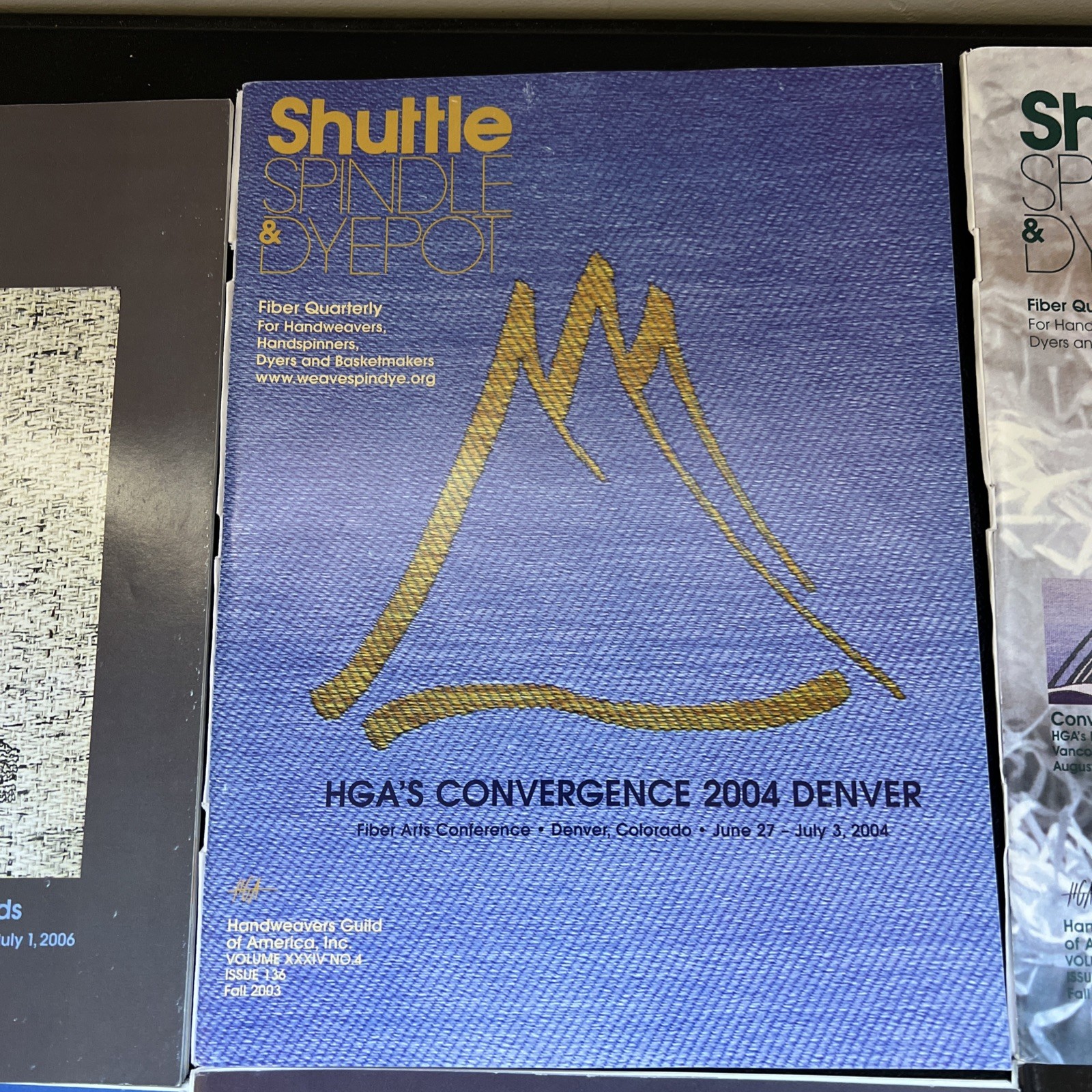 Lot Of 6 Vintage Shuttle Spindle & Dyepot Magazines 2001-2006 Sewing Weaving