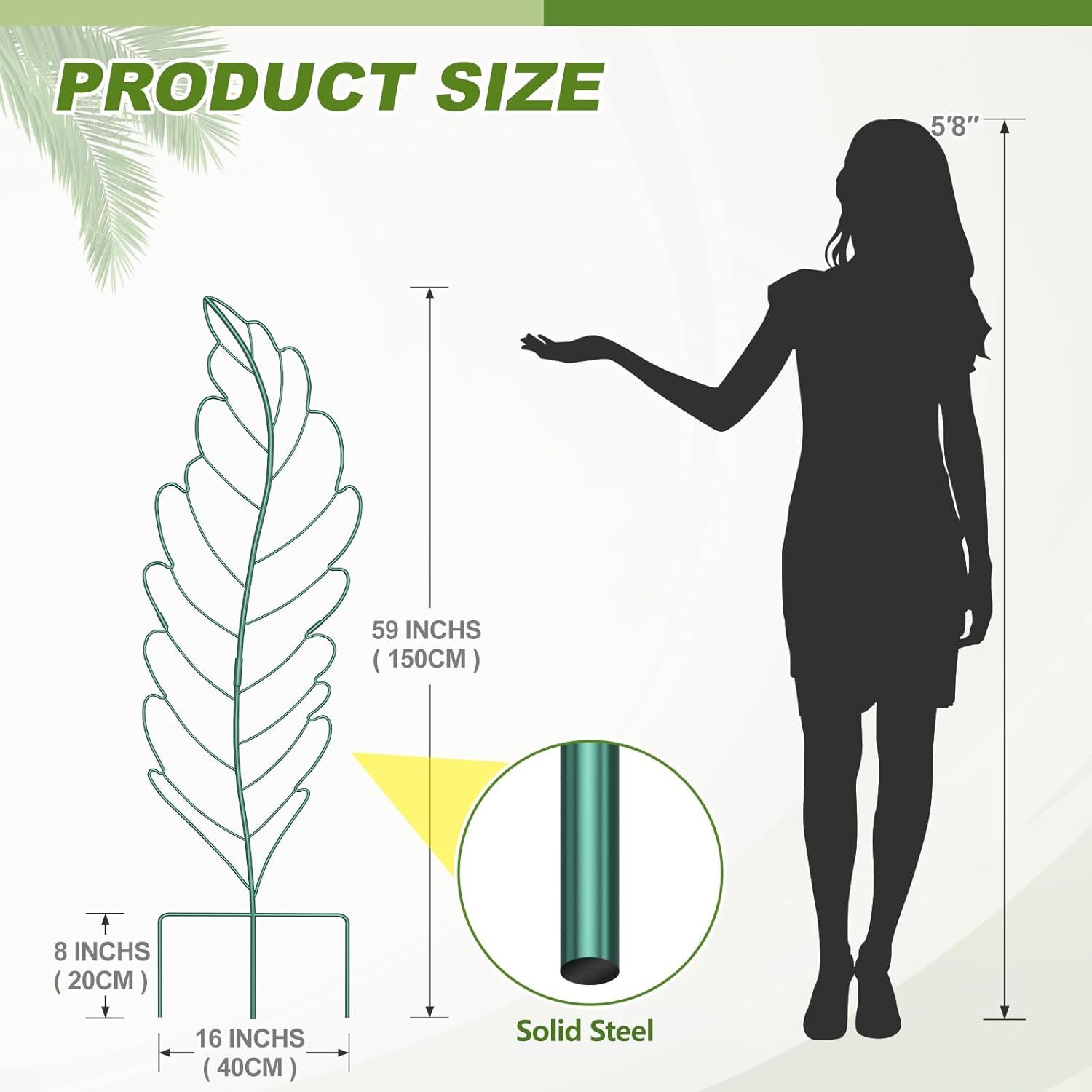 SLSY 3 Pack Metal Garden Trellis Plant Support Trellis Leaf Trellis for Climbing