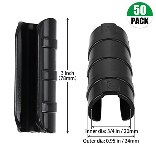 50 PCS Greenhouse Clips 3/4 inch Plastic Greenhouse Clamps Ø 3/4"(19mm)-50PCS