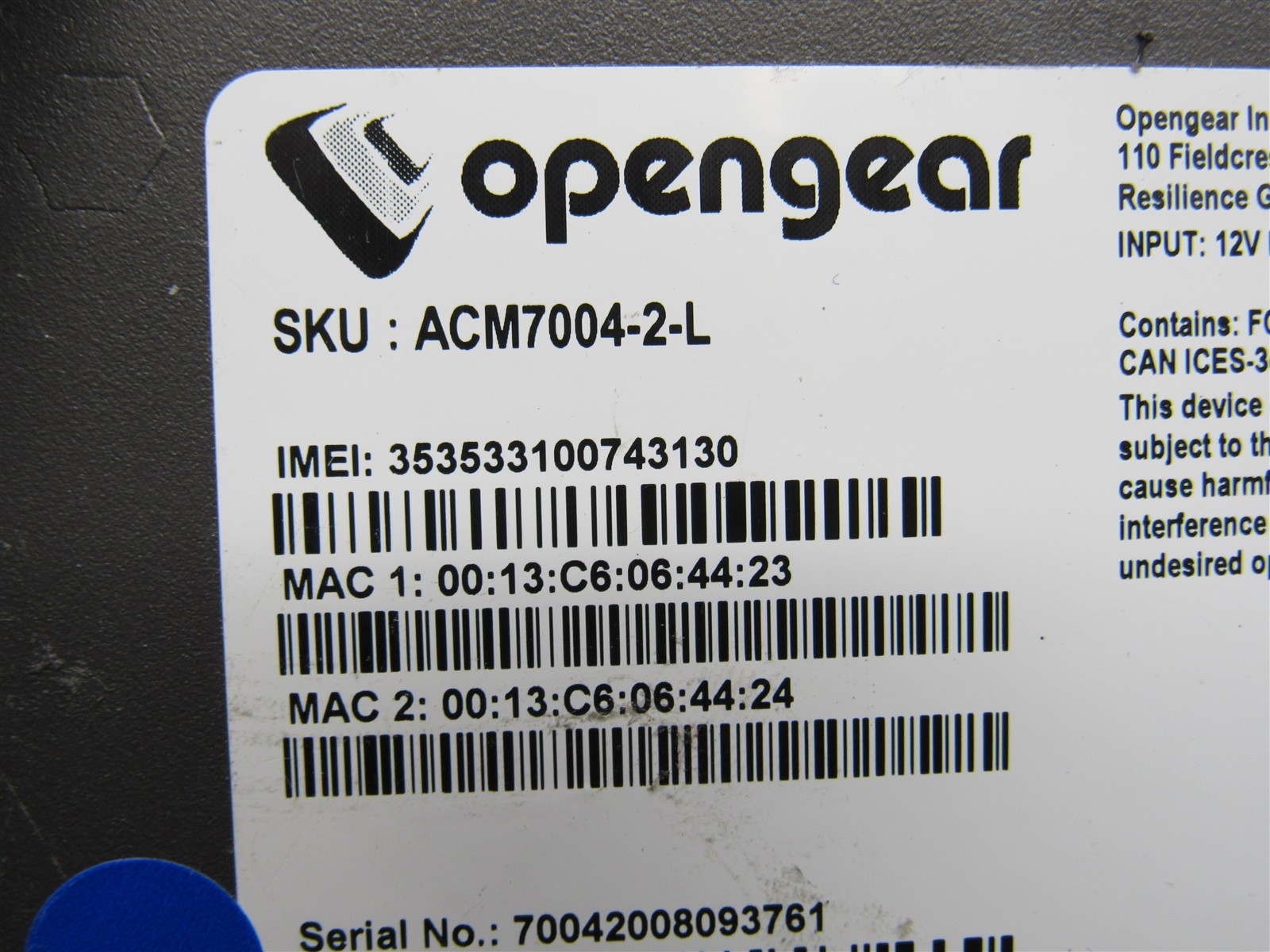Opengear ACM7004-2-L Ethernet LTE Resilience Gateway