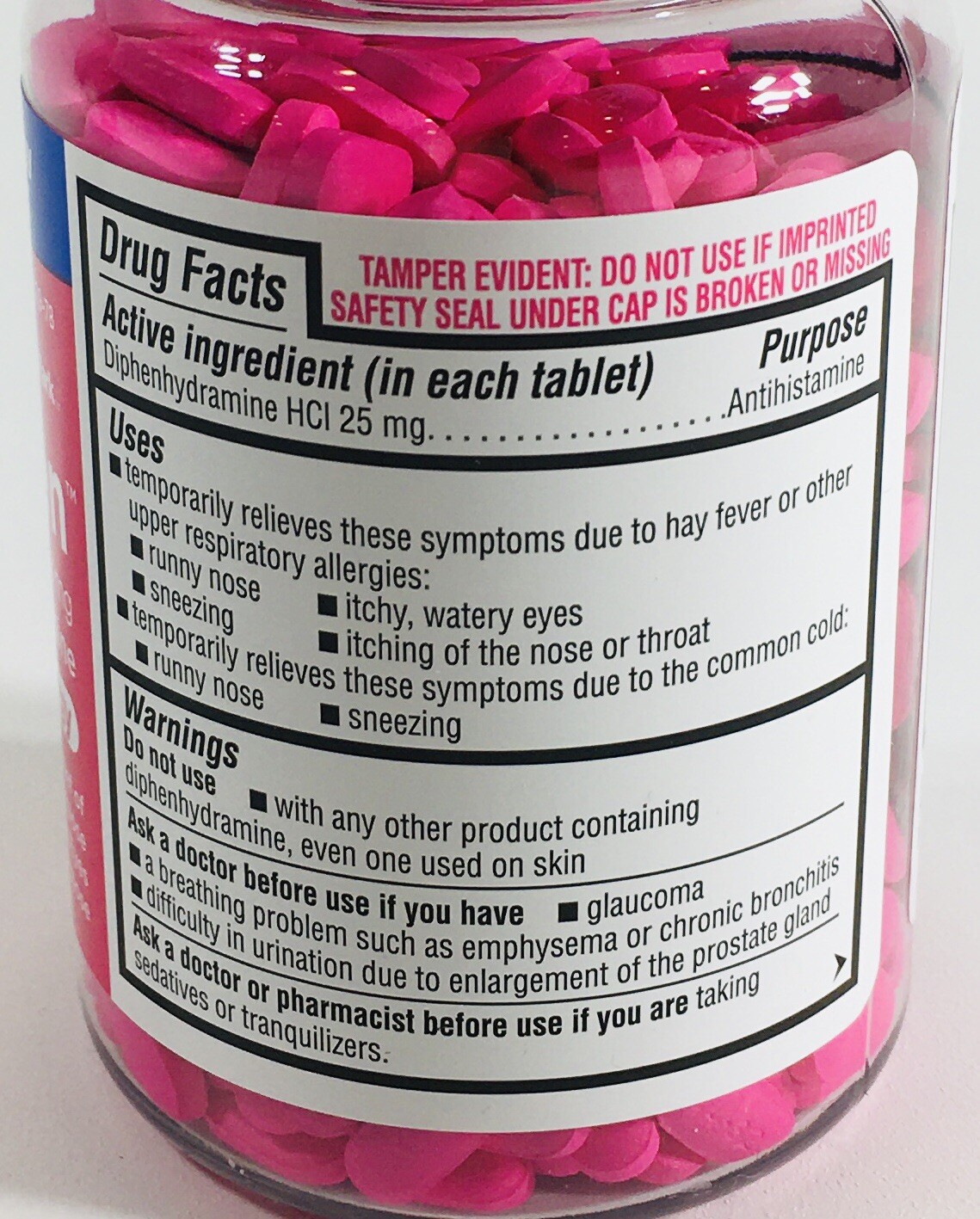 Member’s Mark Aller-Ben Allergy Medication 600 Tablets 25mg ~ Compare 2 Benadryl