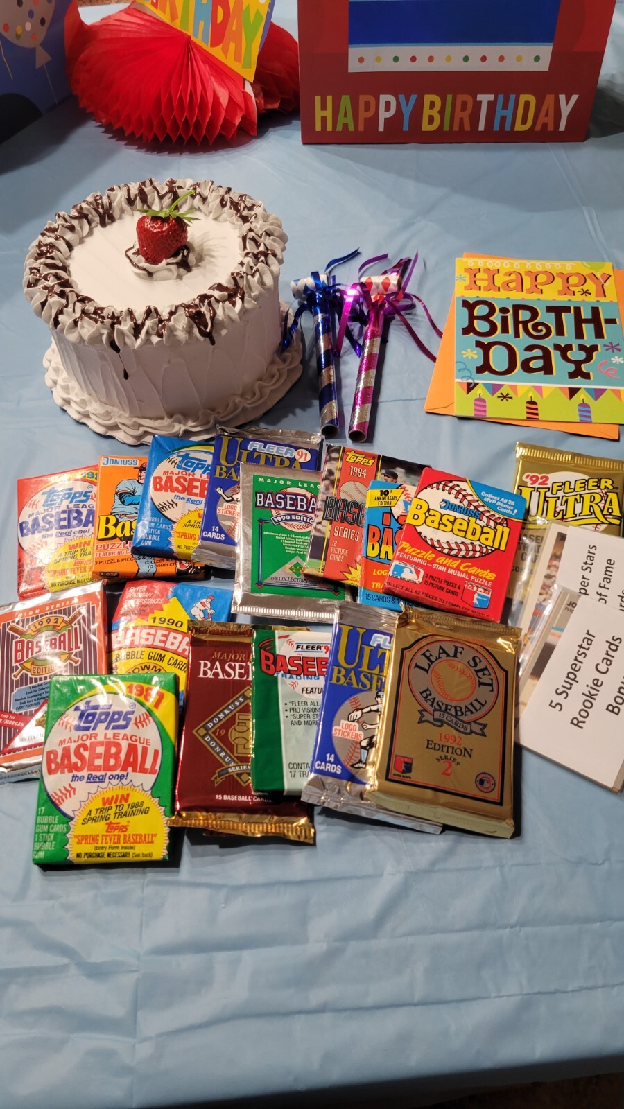 Old Baseball Cards Unopened Packs from Wax Box - Vintage 100 Card Lot Plus BONUS