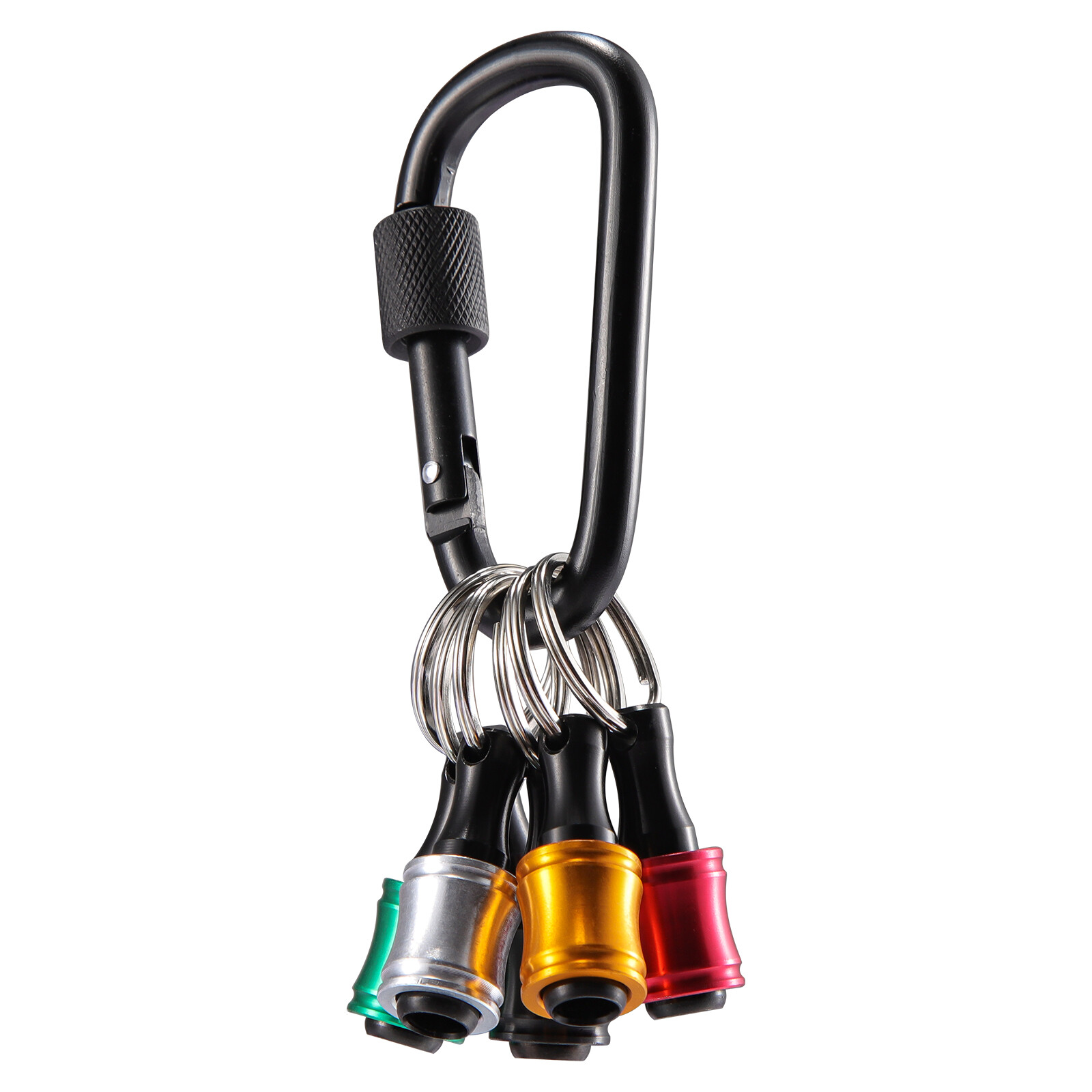 Lot of Quick-Release 1/4" Hex Shank Keychain Screwdriver Drill Bits Holder Tool