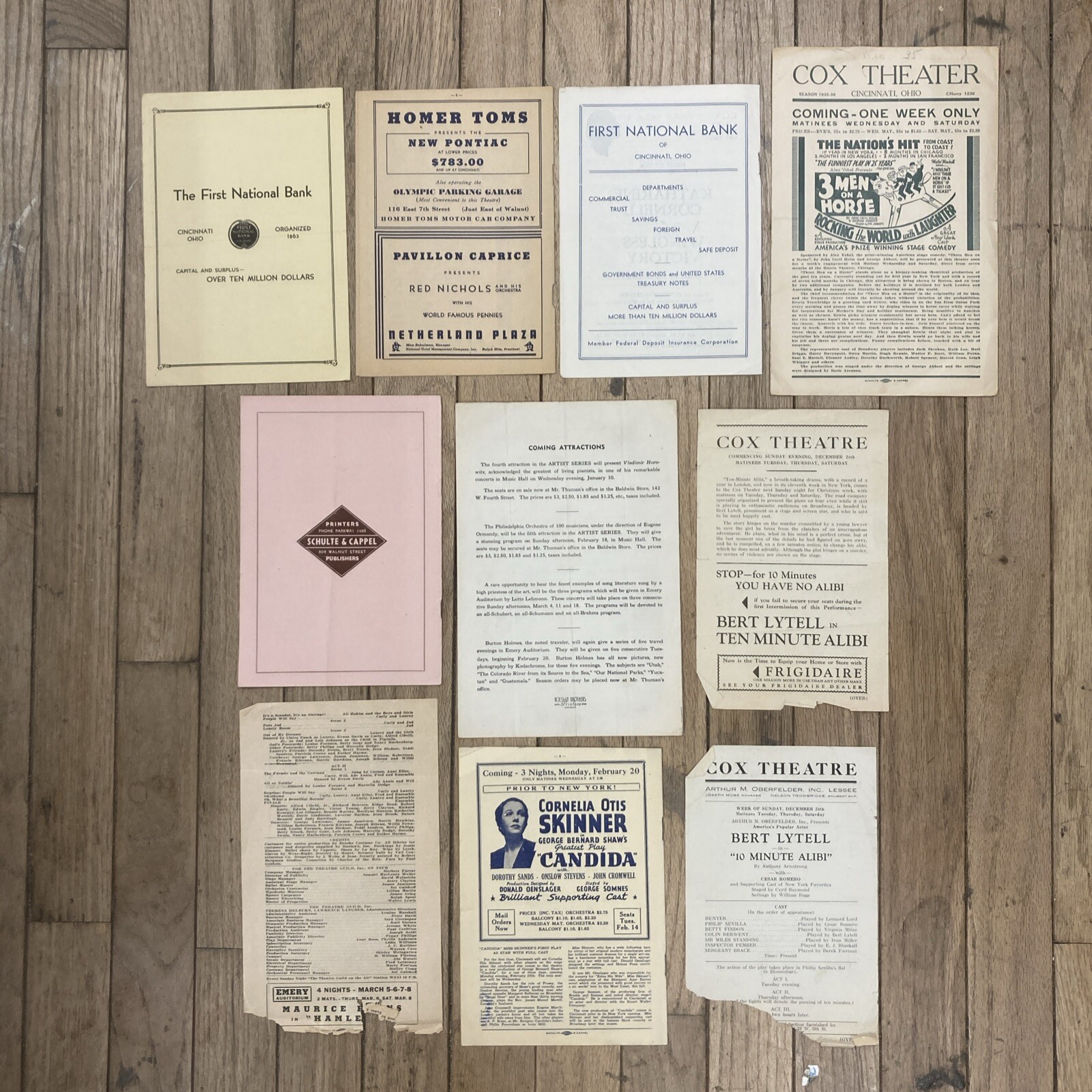 Lot VTG programs CINCINNATI TAFT Theatre & COX Theater