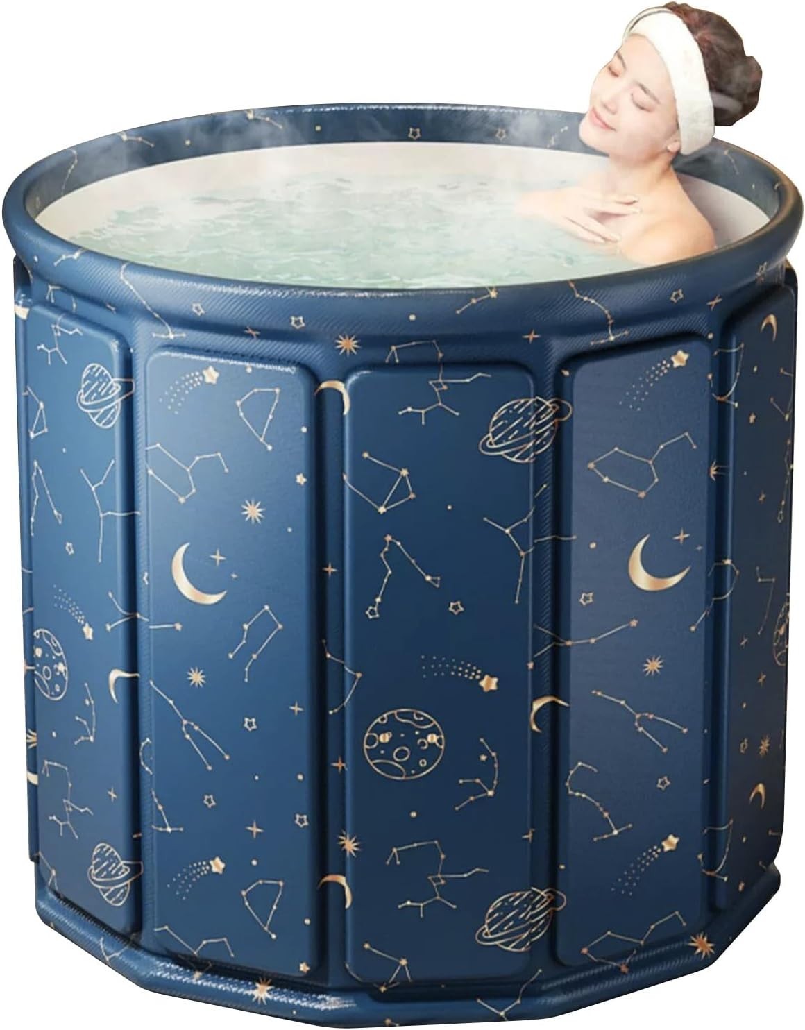 Portable Foldable Ice Bath Tub Collapsible Soaking Bath Tub for Shower 27"*25"