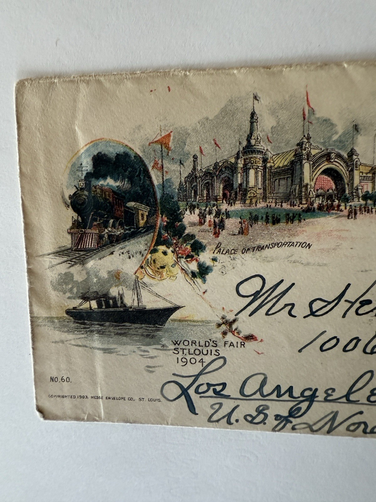1904 World's Fair St. Louis Palace of Transportation Hesse Serbia Postal Cover