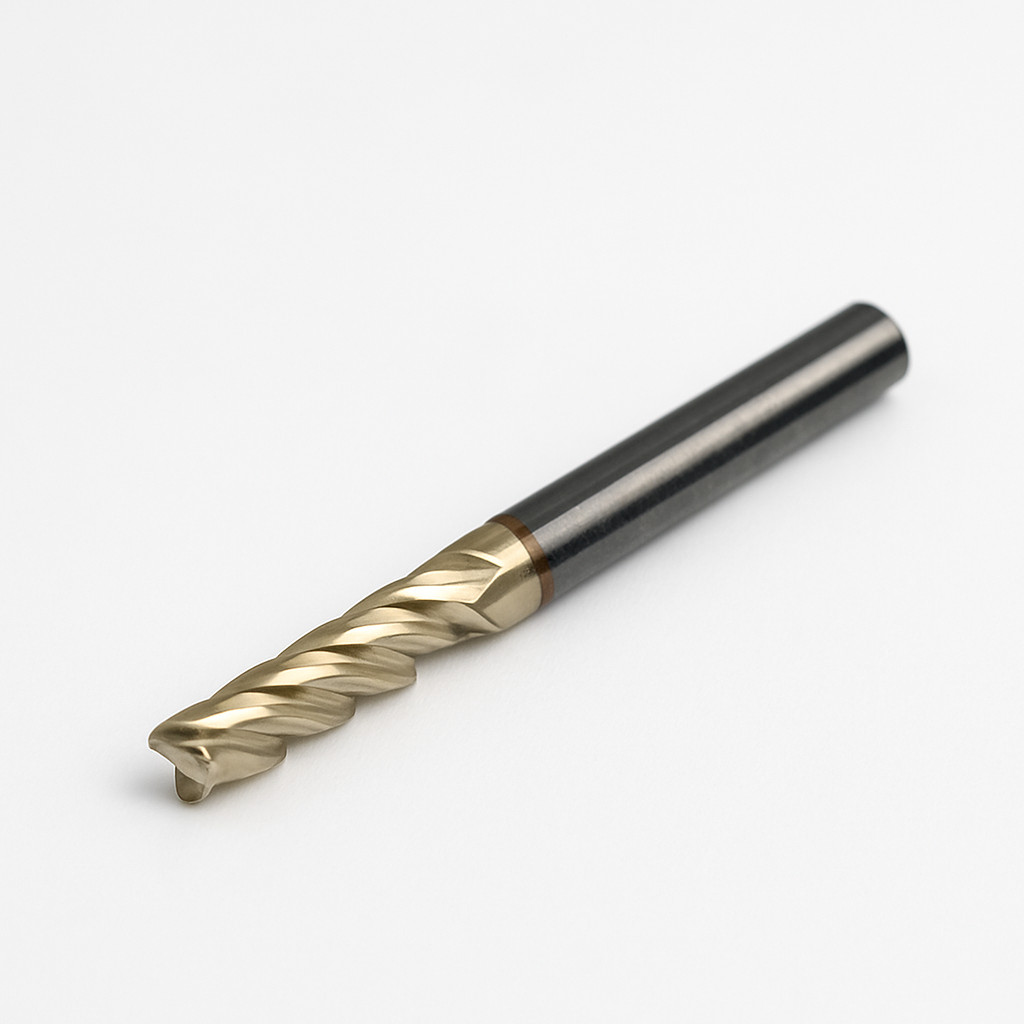 5 pack 1/8" Carbide End Mill 3 Flute ZrN Coated for Aluminum High Performance