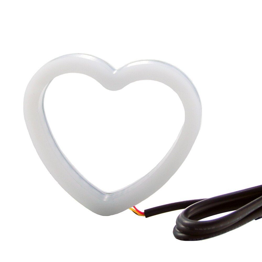 APP control Car RGB Heart LED Angel Eyes Halo Rings Headlight DRL Light Retrofit