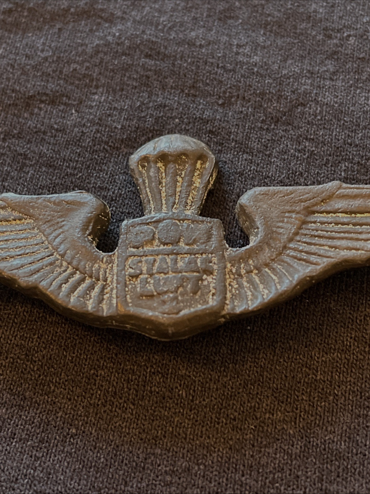 GORGEOUS ORIGINAL WWII WW2 US AIR CORPS STALAG LUFT 1 CAMP MADE POW WINGS