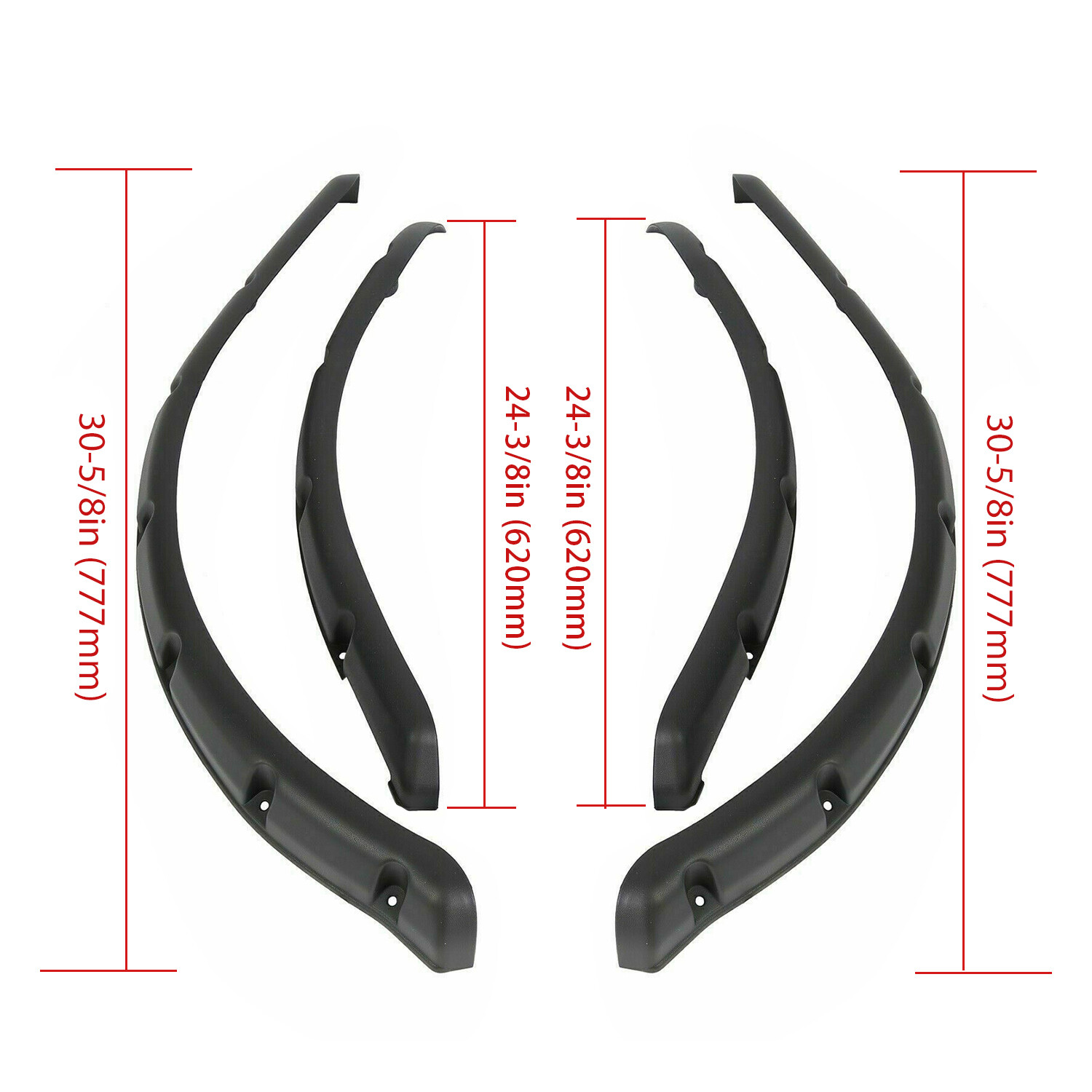 For Club Car DS Golf Cart Fender Flares Front & Rear W/ Stainless Steel Hardware