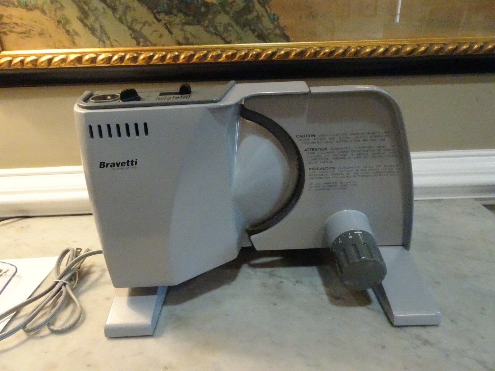 Bravetti Food/Meat Slicer Model BKS600 Meat Slicer Electric w Instruction Manual