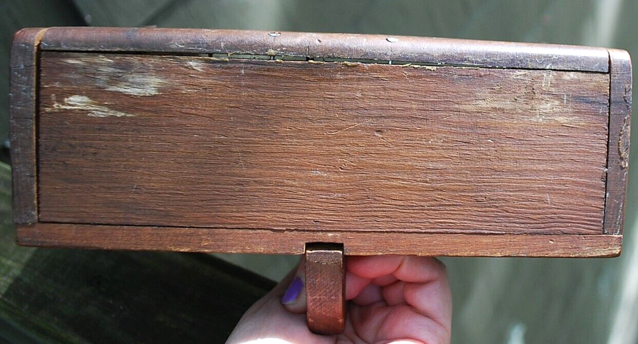 Antique Primitive HANDMADE WOOD CRANBERRY/BLUEBERRY HARVESTING SCOOP Rake Box VG