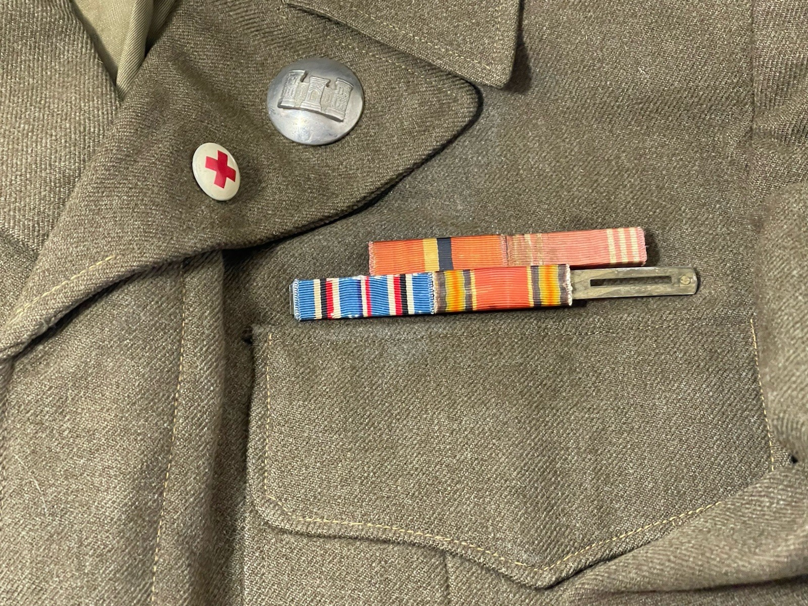 WW2 US Army 4th Army Ike Jacket And Pants 36R Had A Few Landry Number