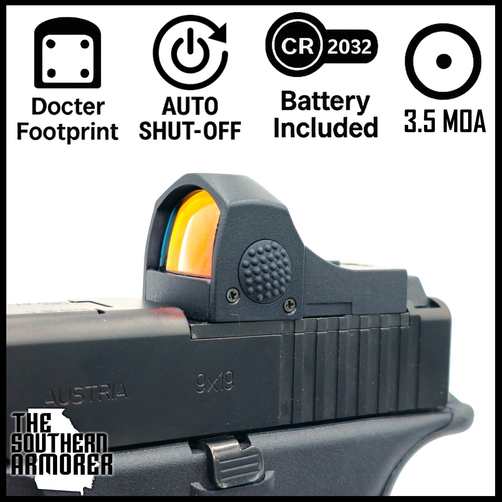NEW OPEN REFLEX RED DOT OPTIC SIGHT FOR PSA DAGGER DOCTOR SLIDE CUT 3.5 MOA