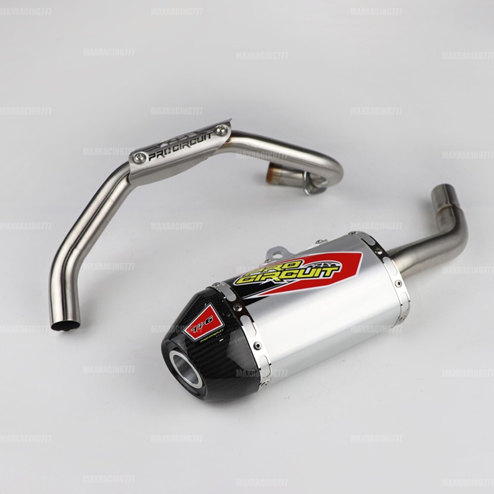 EXHAUST MUFFLER RACING CARBON PIPE FULL SYSTEM FIT FOR KAWASAKI KLX110 KLX110L