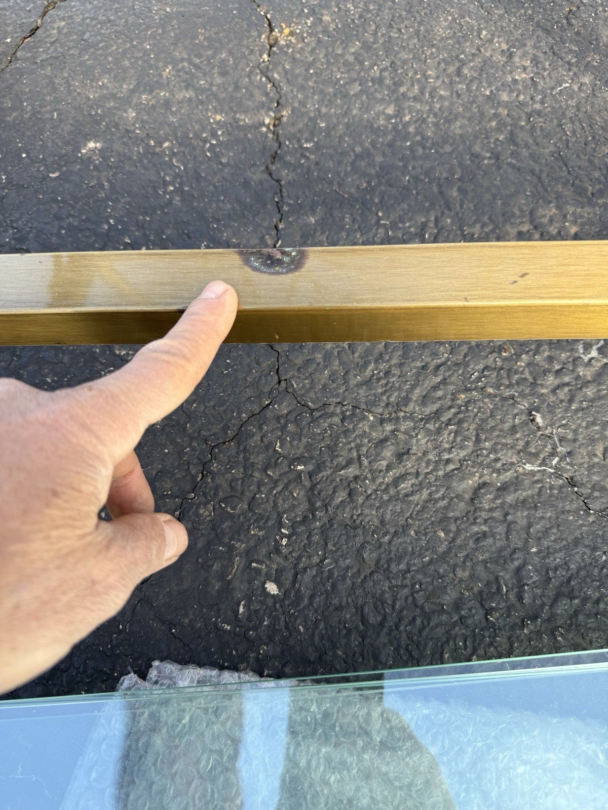 VINTAGE JANSEN STYLE ETAGERES WITH REEDED BRASS AND GLASS