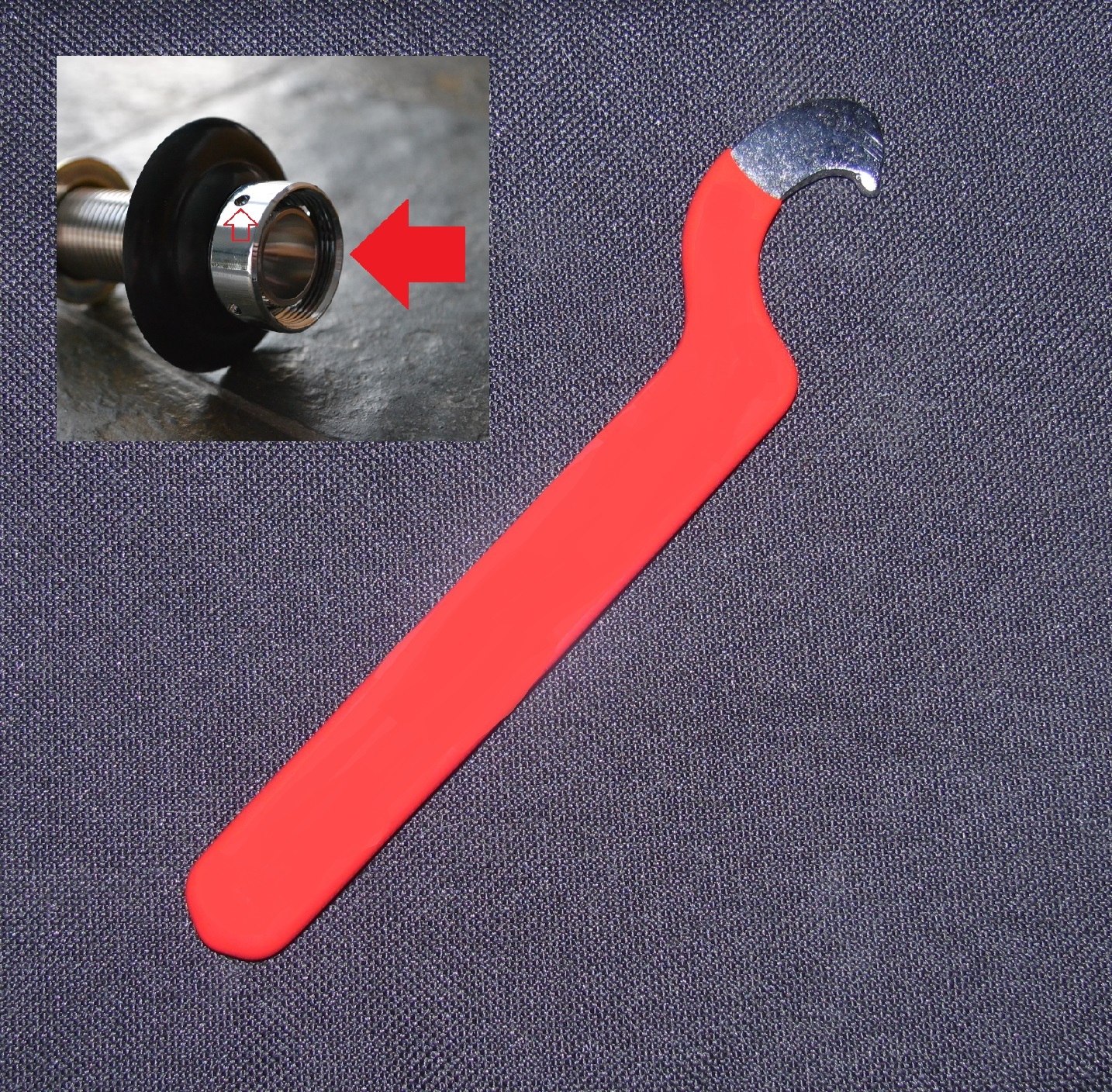 WRENCH FOR BEER FAUCET COUPLING NUT RED VINYL TOOL FOR DRAFT SHANK COUPLING RING