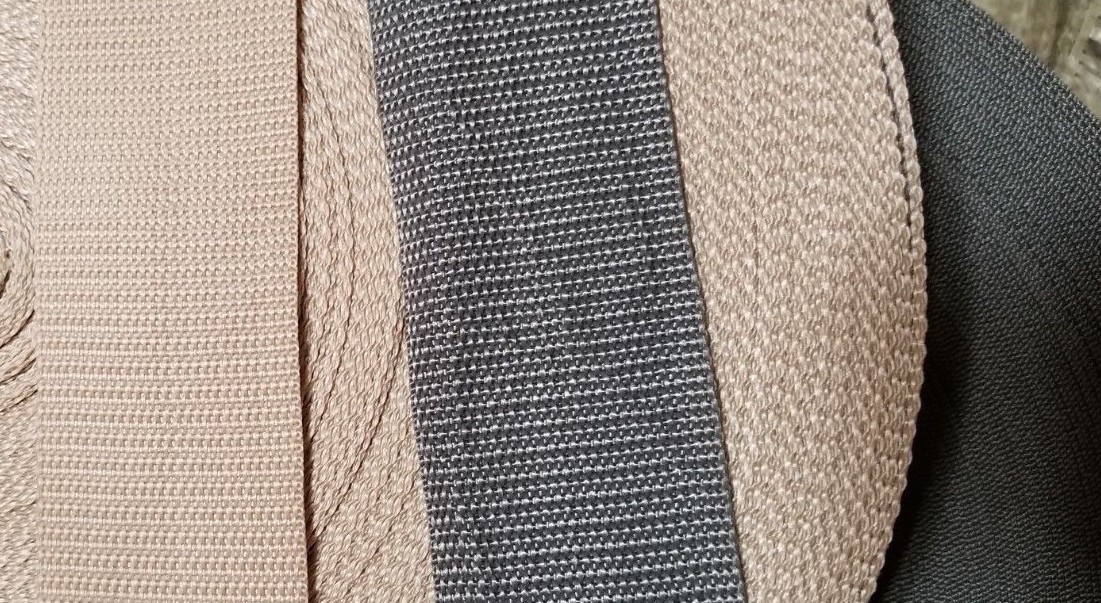 1" 2" 1.5" Inch Polypropylene Webbing Tan Orange PP Strap 5/10/yard Color