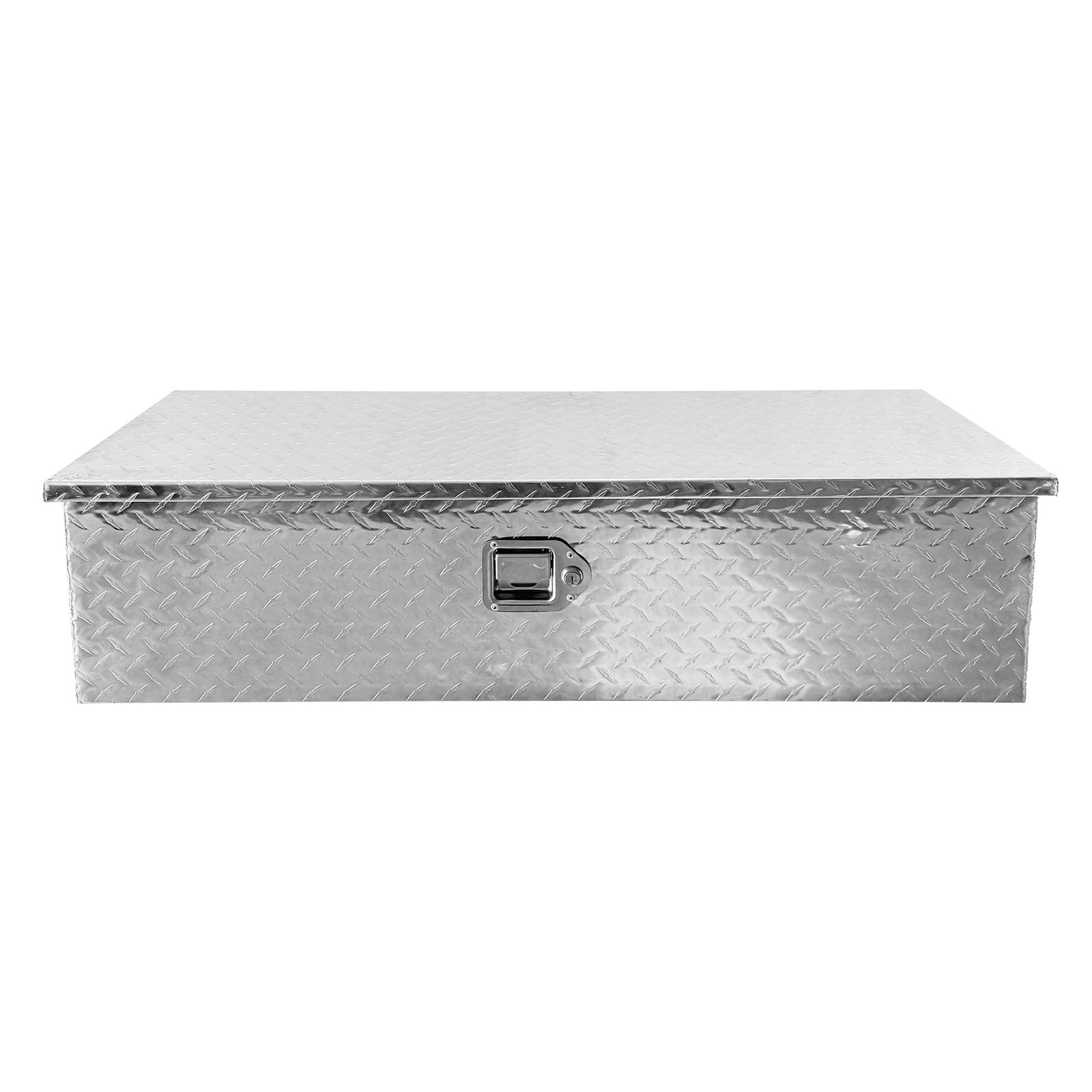 39" Aluminum Truck Bed Tool Box Diamond Plate Trailer Tool Box with Side Handle