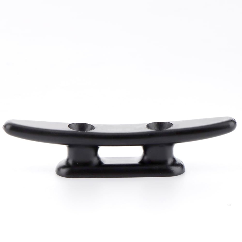 4 Pack 3" Nylon Boat Cleat Dock with Stainless Steel Screws, Black 3 inches