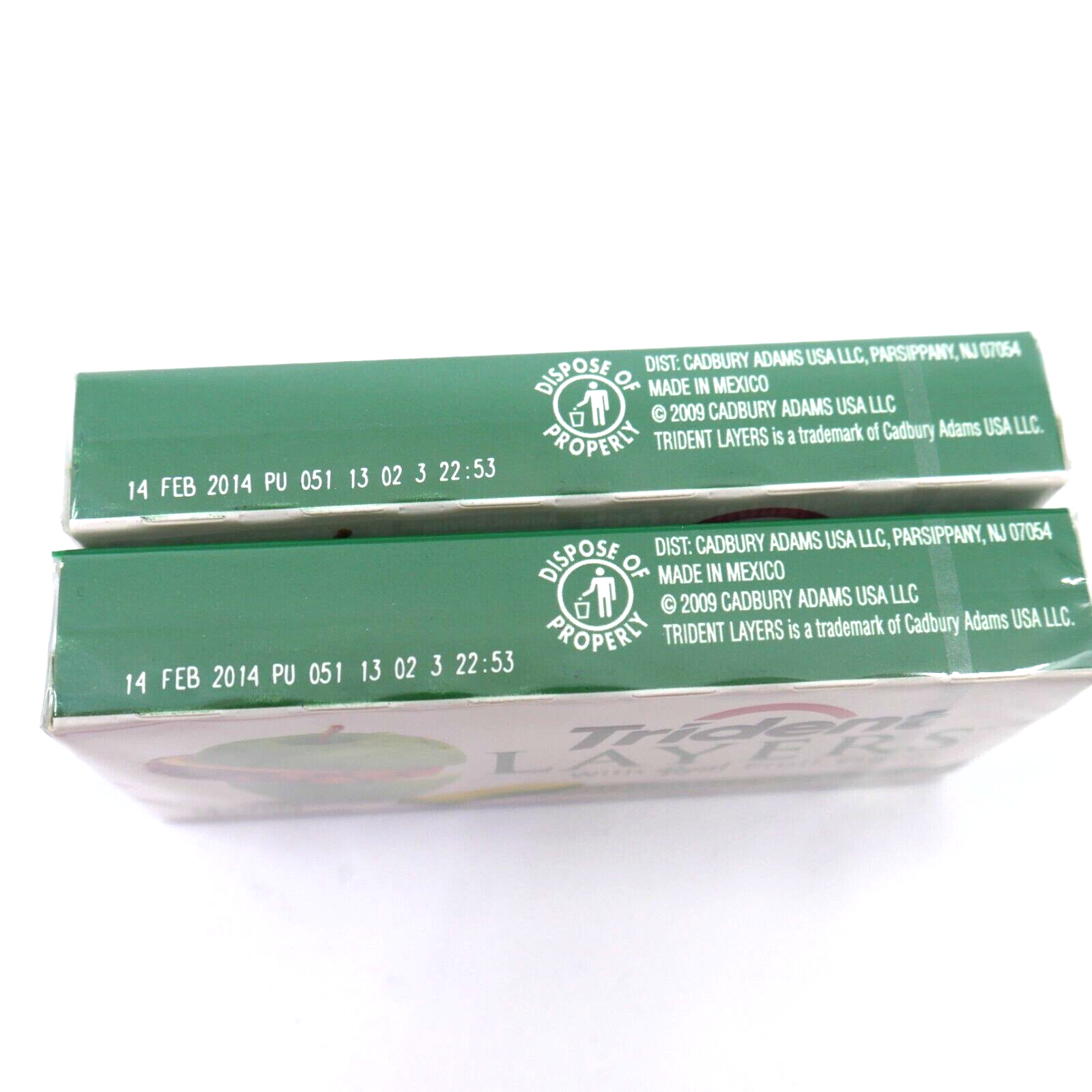 2 packs Trident Layers Green Apple + Golden Pineapple GUM *Collectible* sealed