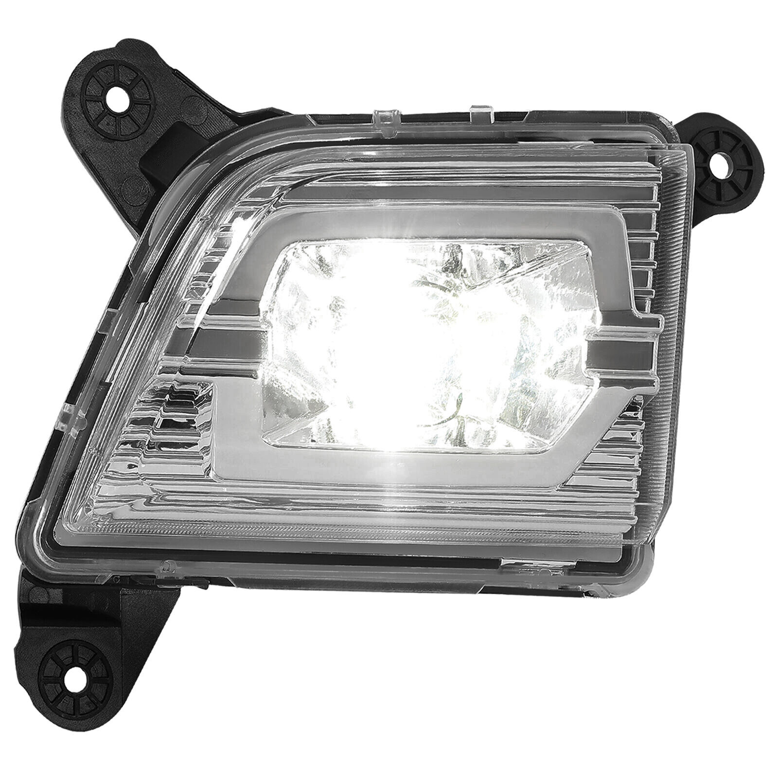 Pair Fog Lights Clear LED DRL w/ Wiring For 2019-2021 2022 Chevy Silverado 1500