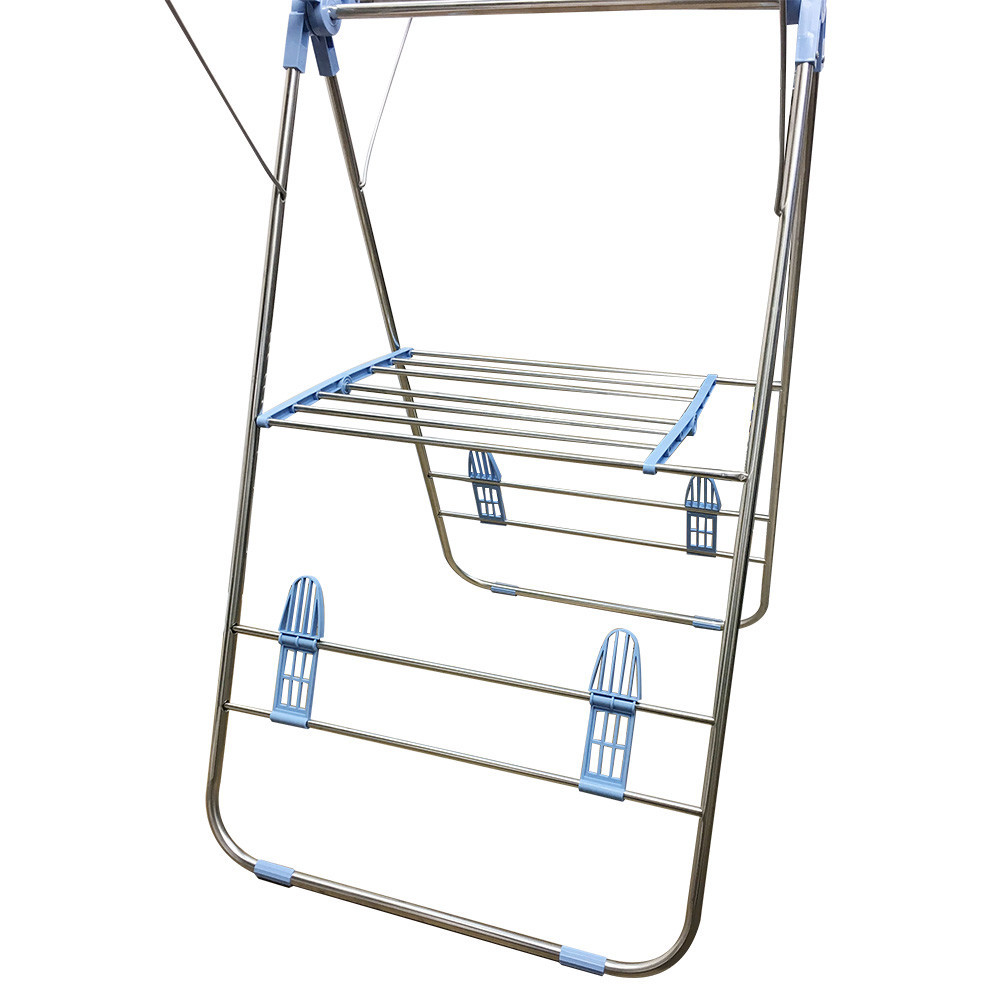 Indoor And Outdoor Folding Collapsible Clothes Drying Rack For Laundry Hanging
