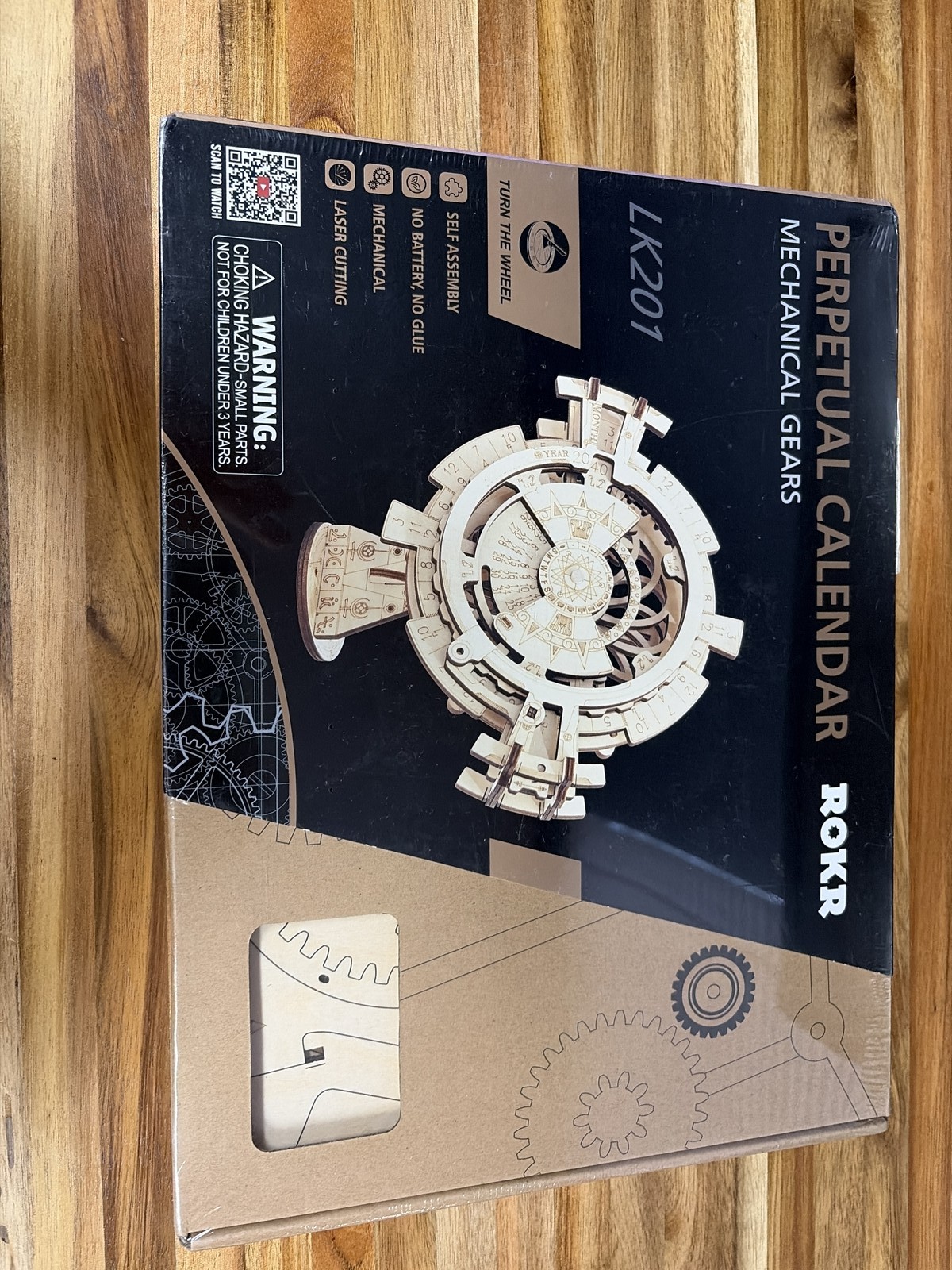 ROKR LK201 Perpetual Calendar Mechanical Gears 3D Wooden Puzzle Kit