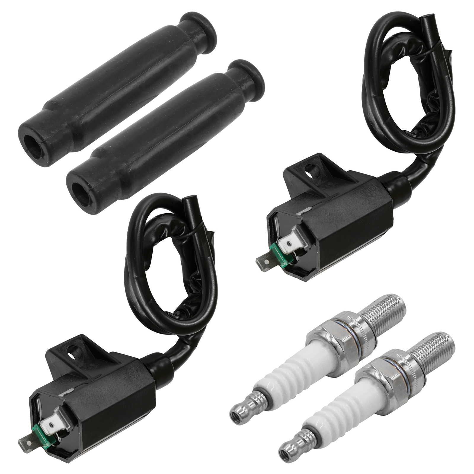 Ignition Coil w/Spark Plug & Cap for Kawasaki Brute Force 650 KVF650 4x4 2005-13