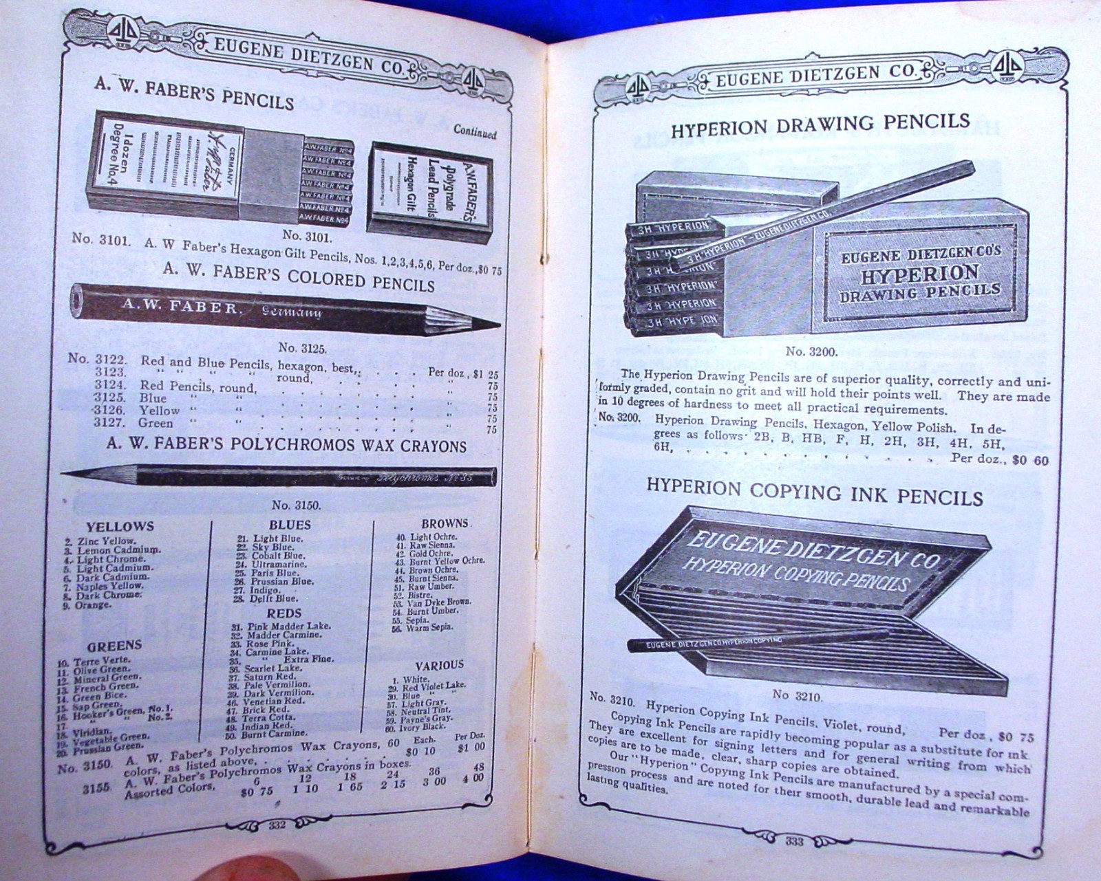 1910 Dietzgen Surveying & Drafting Insts. Catalog