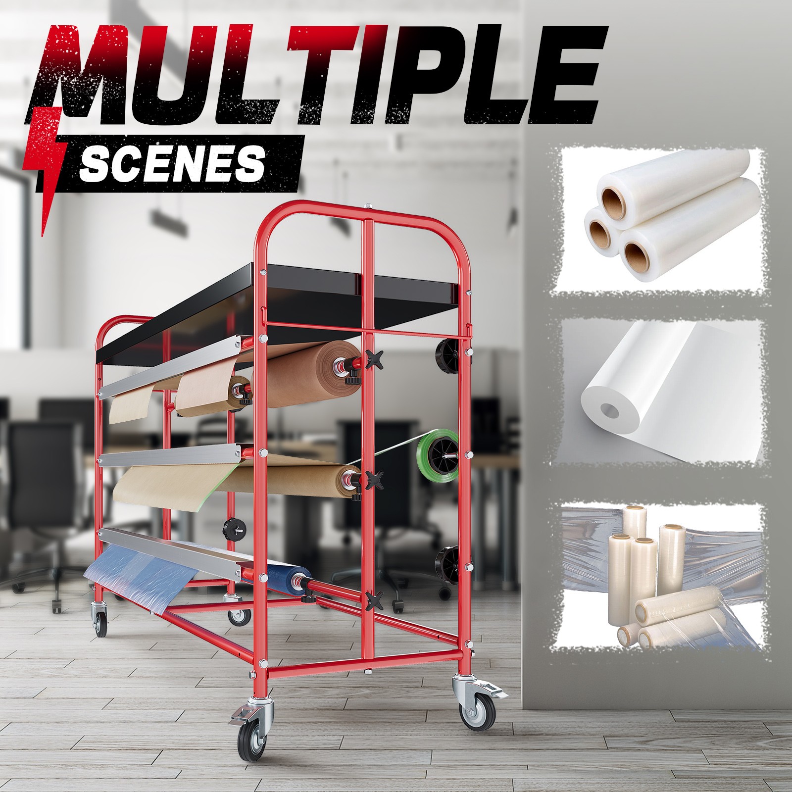 36" Automotive Masking Paper Machine Dispenser Top Tray Storage For Painting