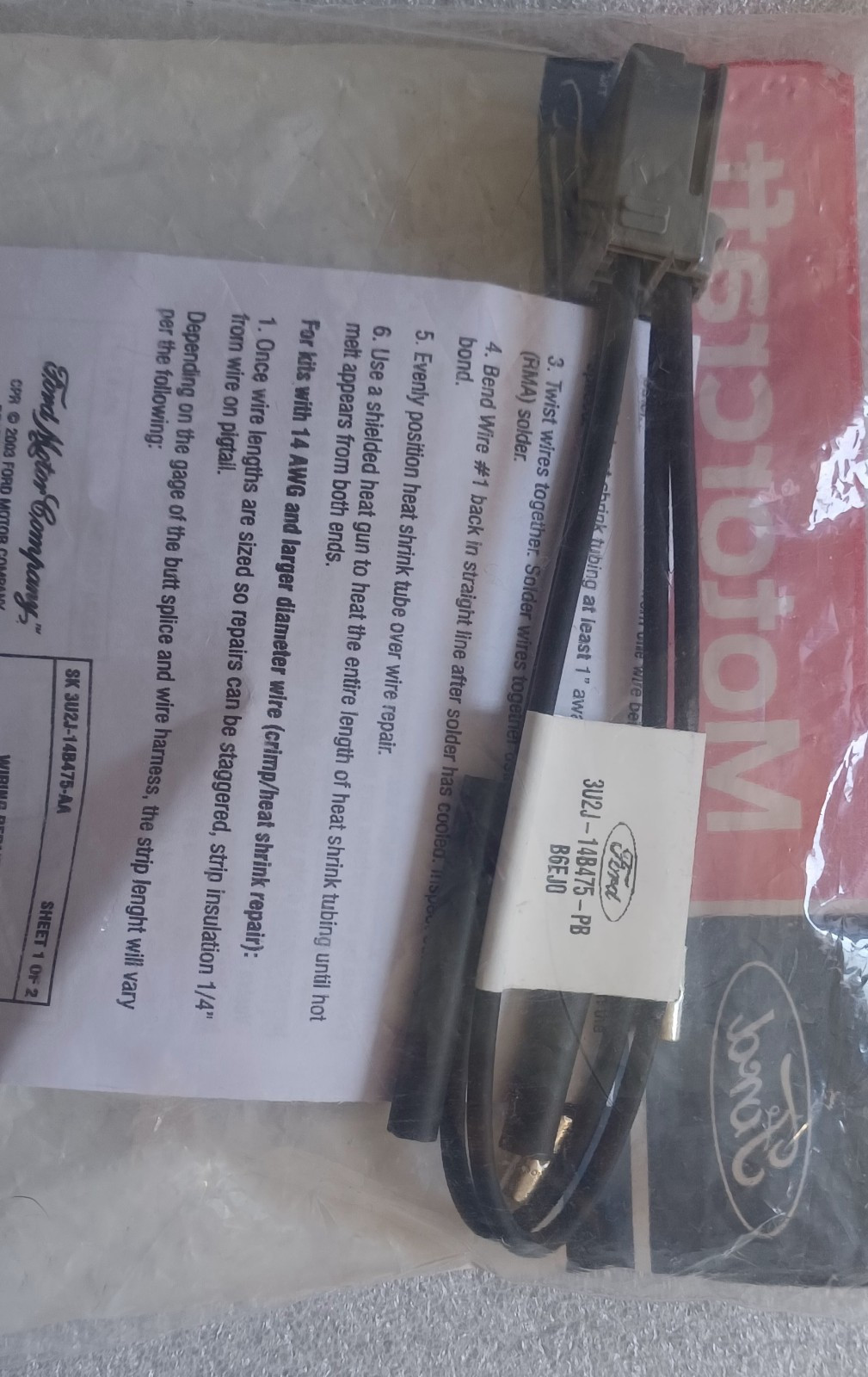 Seat Memory Module Connector-HVAC Blower Motor Connector Motorcraft WPT-1486