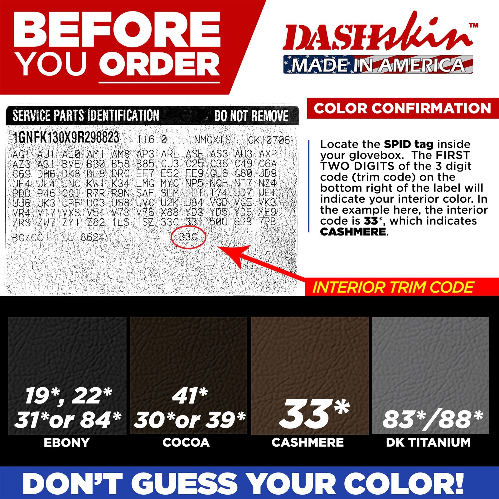 DashSkin Molded Dash Cover for 07-14 GM SUVs w/Center Speaker in Ebony Black