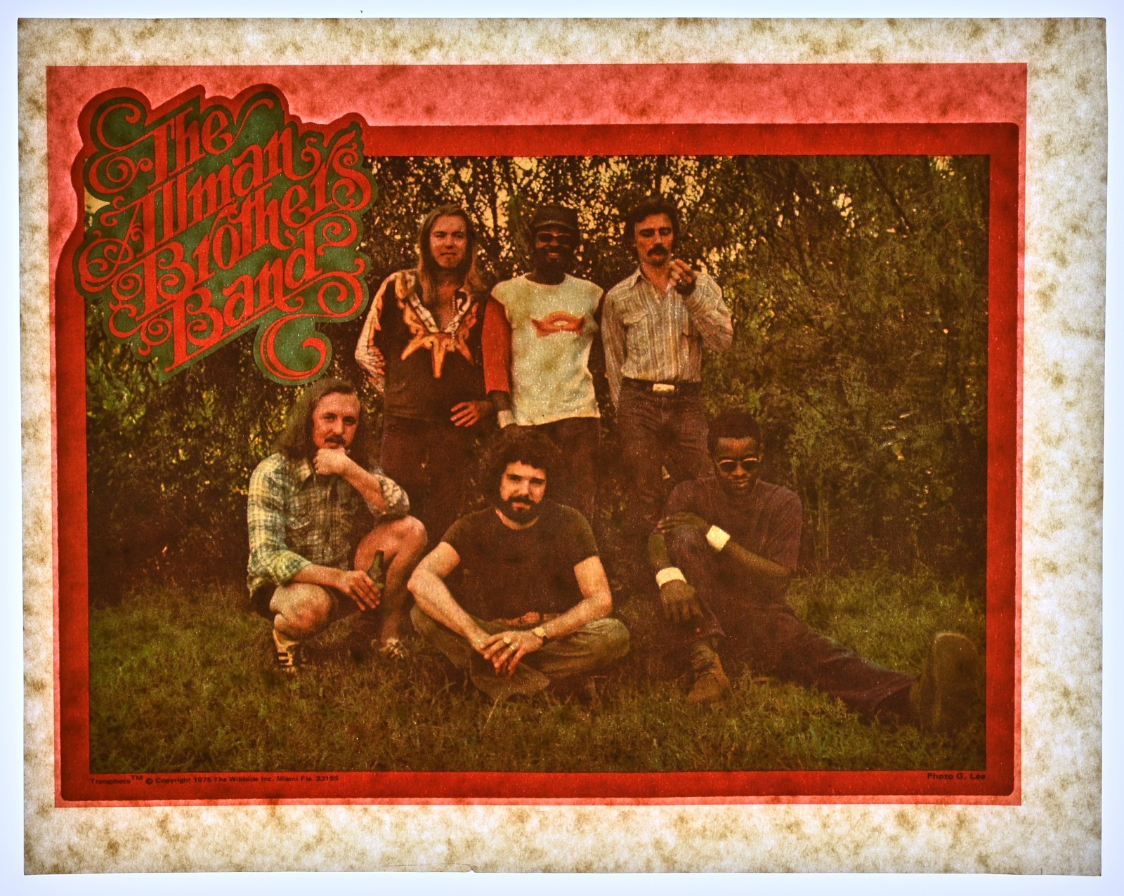 Original VINTAGE 1970s Heat Transfer | The Allman Brothers Band