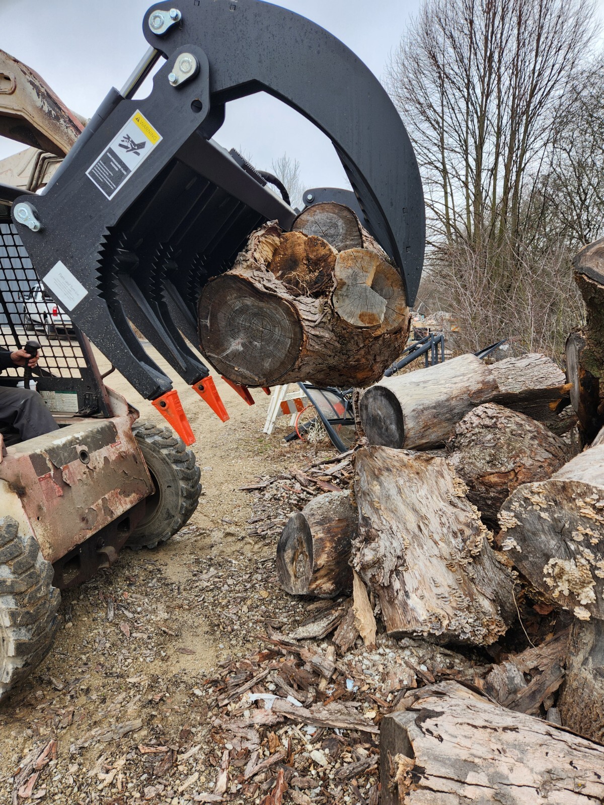 NEW Skid Steer Heavy Duty 78" Log Brush Clam Grapple Kubota Bobcat CAT Case IL