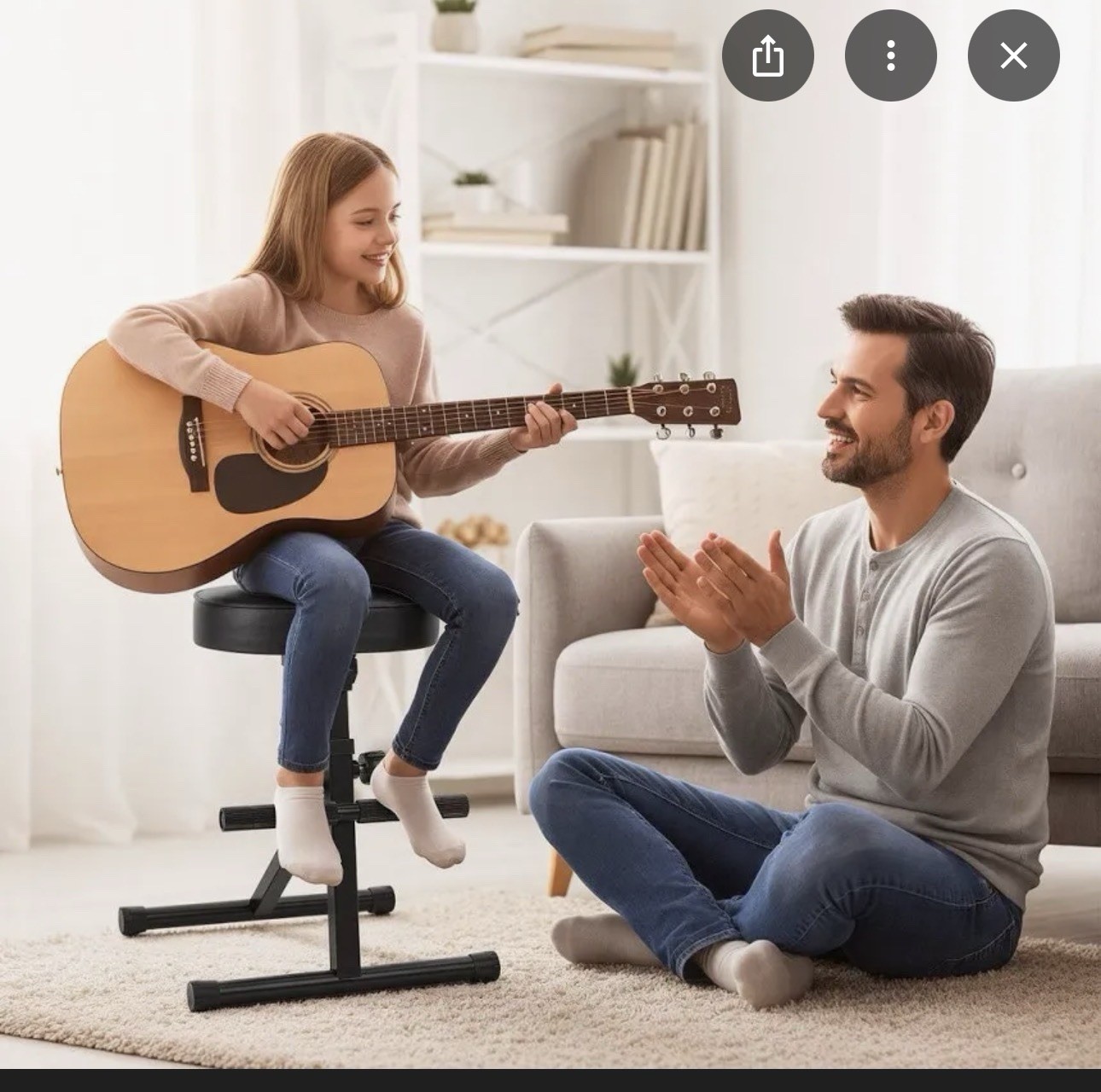 STRICH Adjustable Guitar Stool with Backrest / Hanger for Guitars