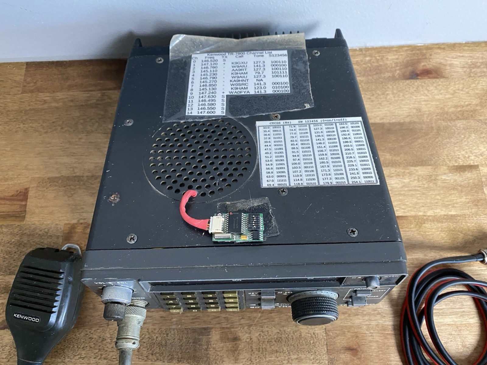 Kenwood TR-7800 2 Meter FM Transceiver Radio Original Microphone - Working