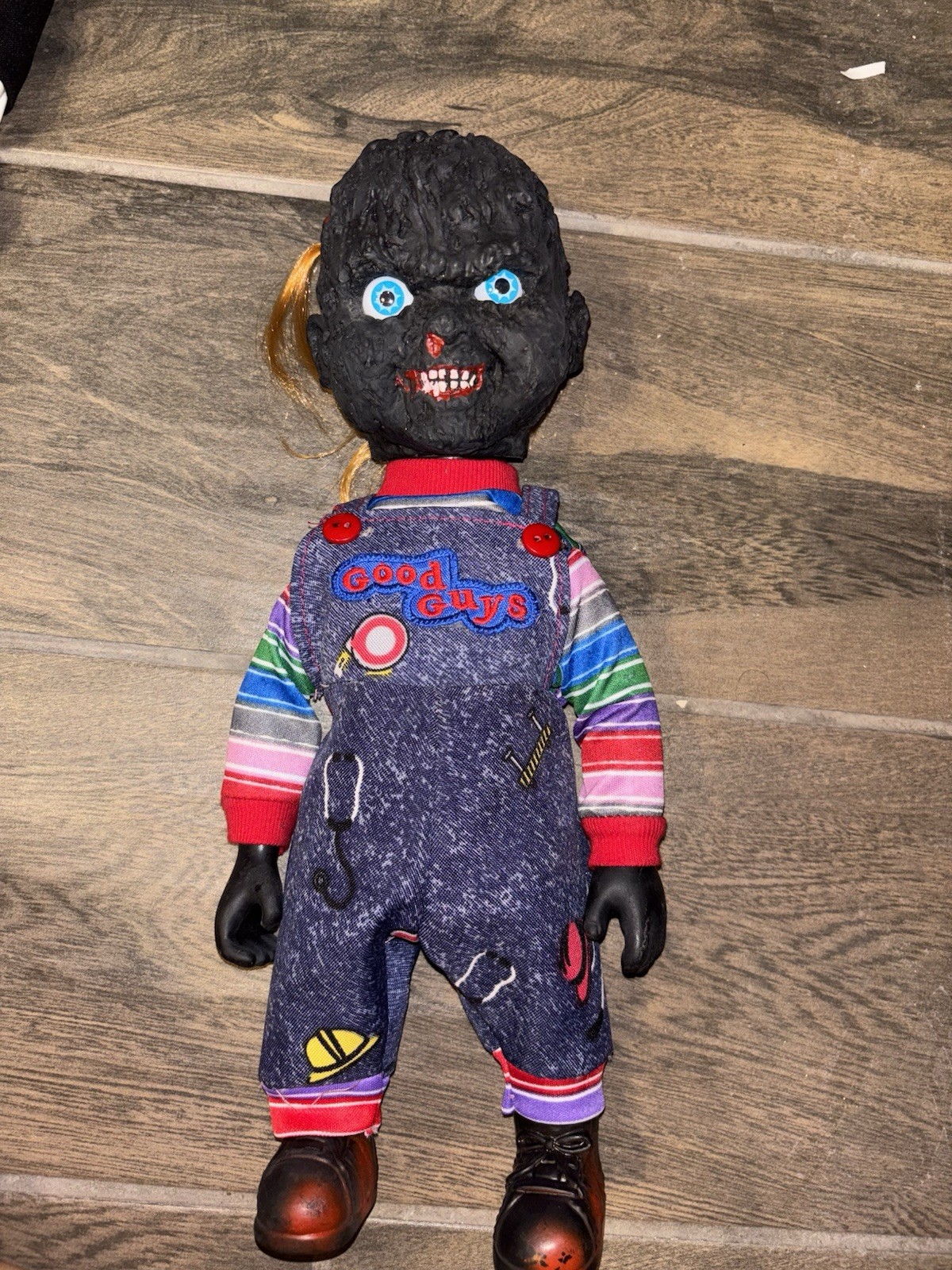 Chucky Doll Burnt Child play 1 Mezco Doll Size Mexico Brand