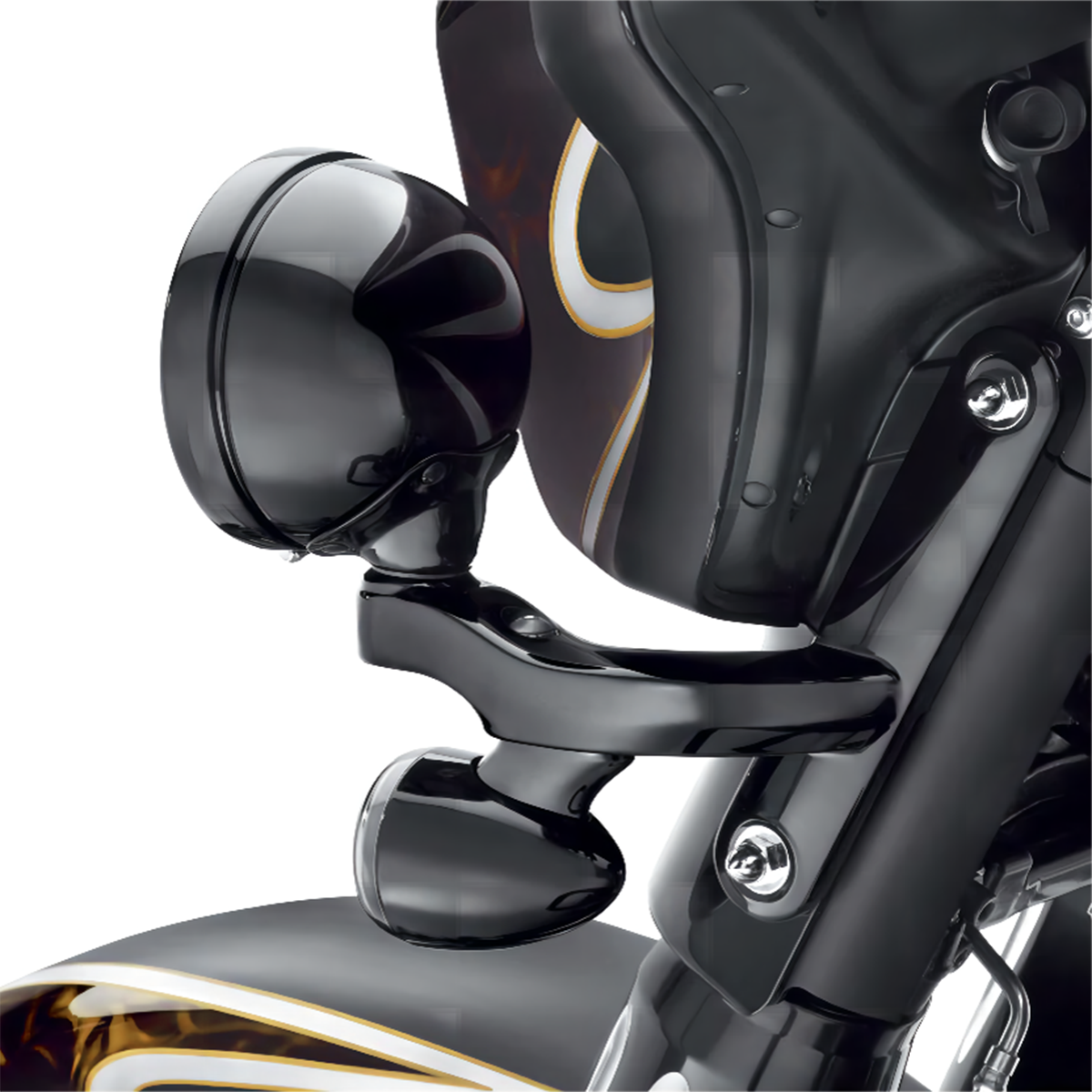 Auxiliary Spot w/ Wiring Harness Turn Signal light for Harley street glide 06-22