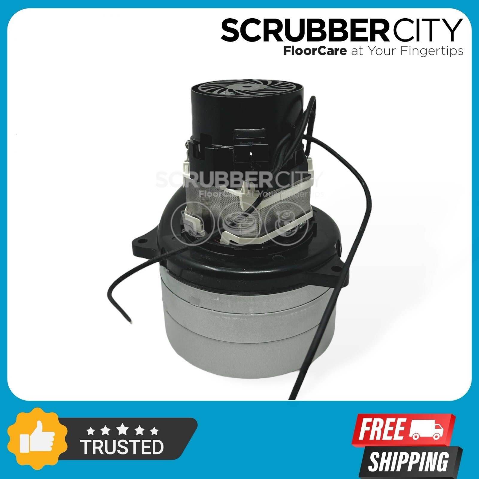 9002562 - 24V Vacuum Motor 3 Stage replaces Tennant T5, Nobles SS5