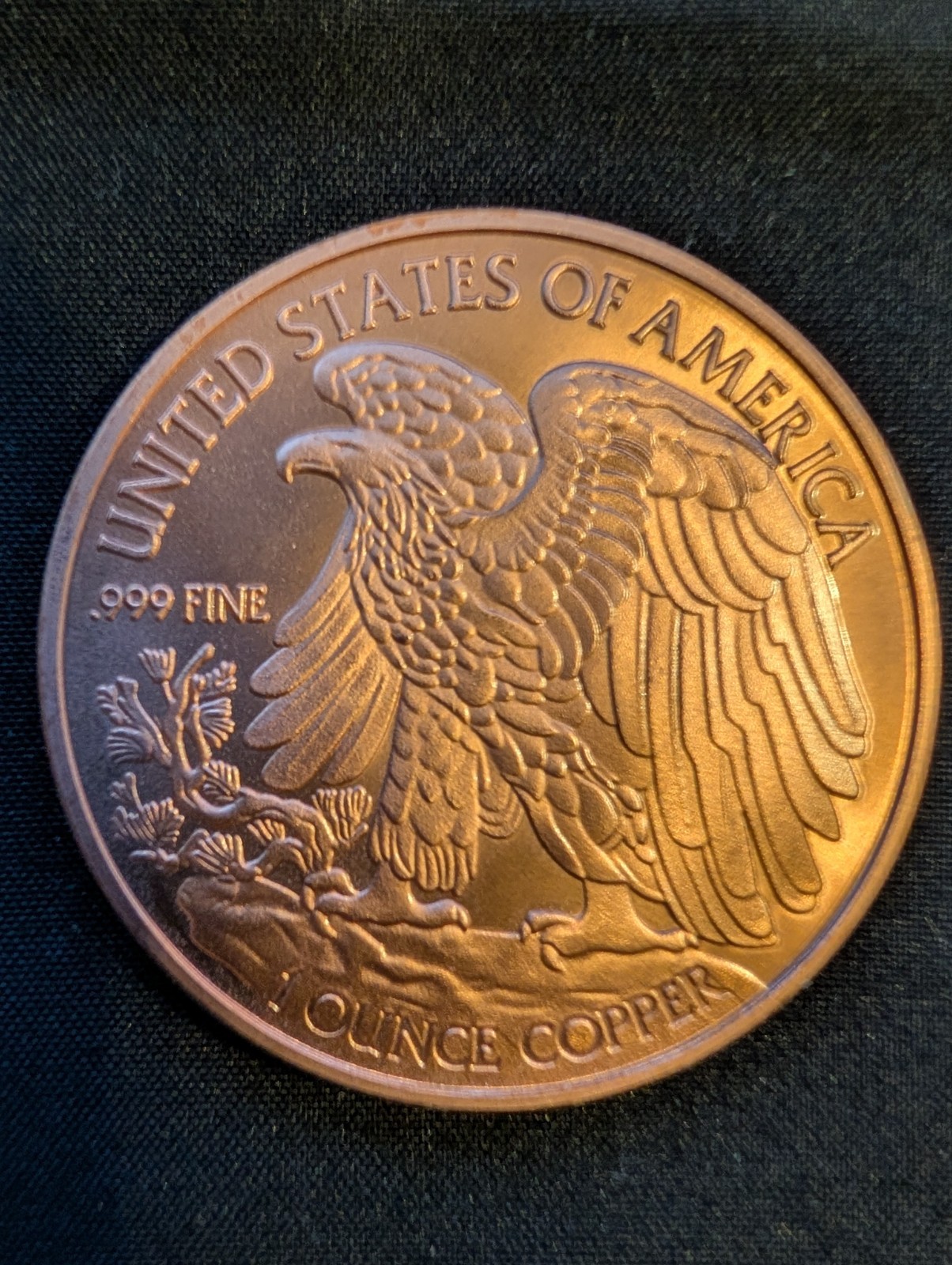 1 oz. Walking Liberty .999 fine copper round